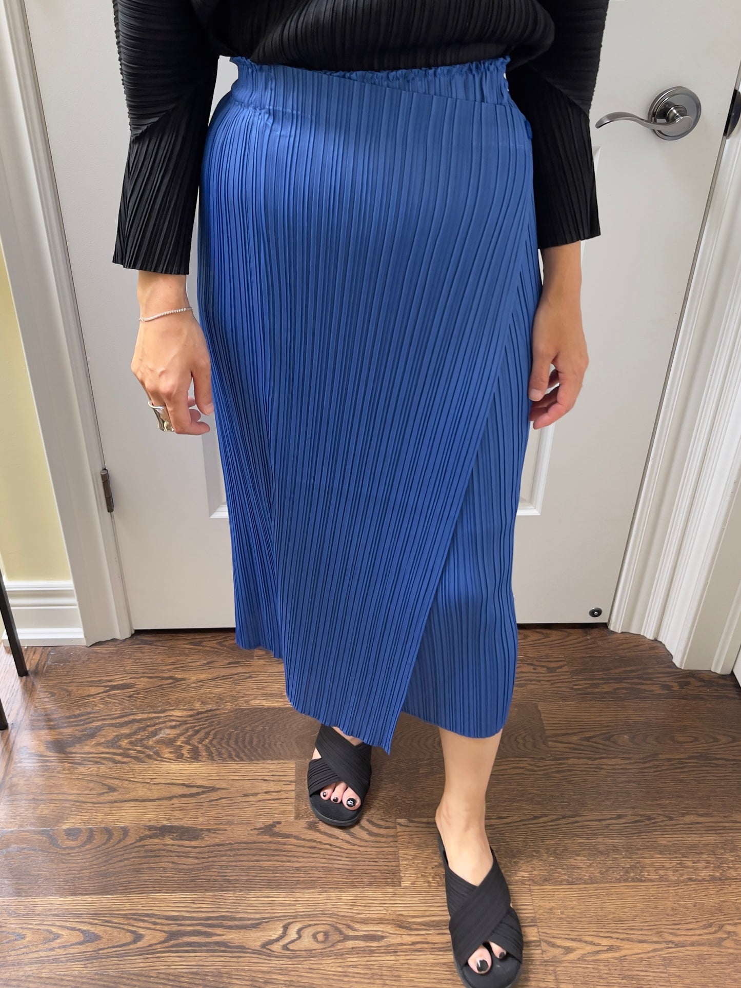 <SPECIAL> Button wrap skirt (green, blue, ivory)
