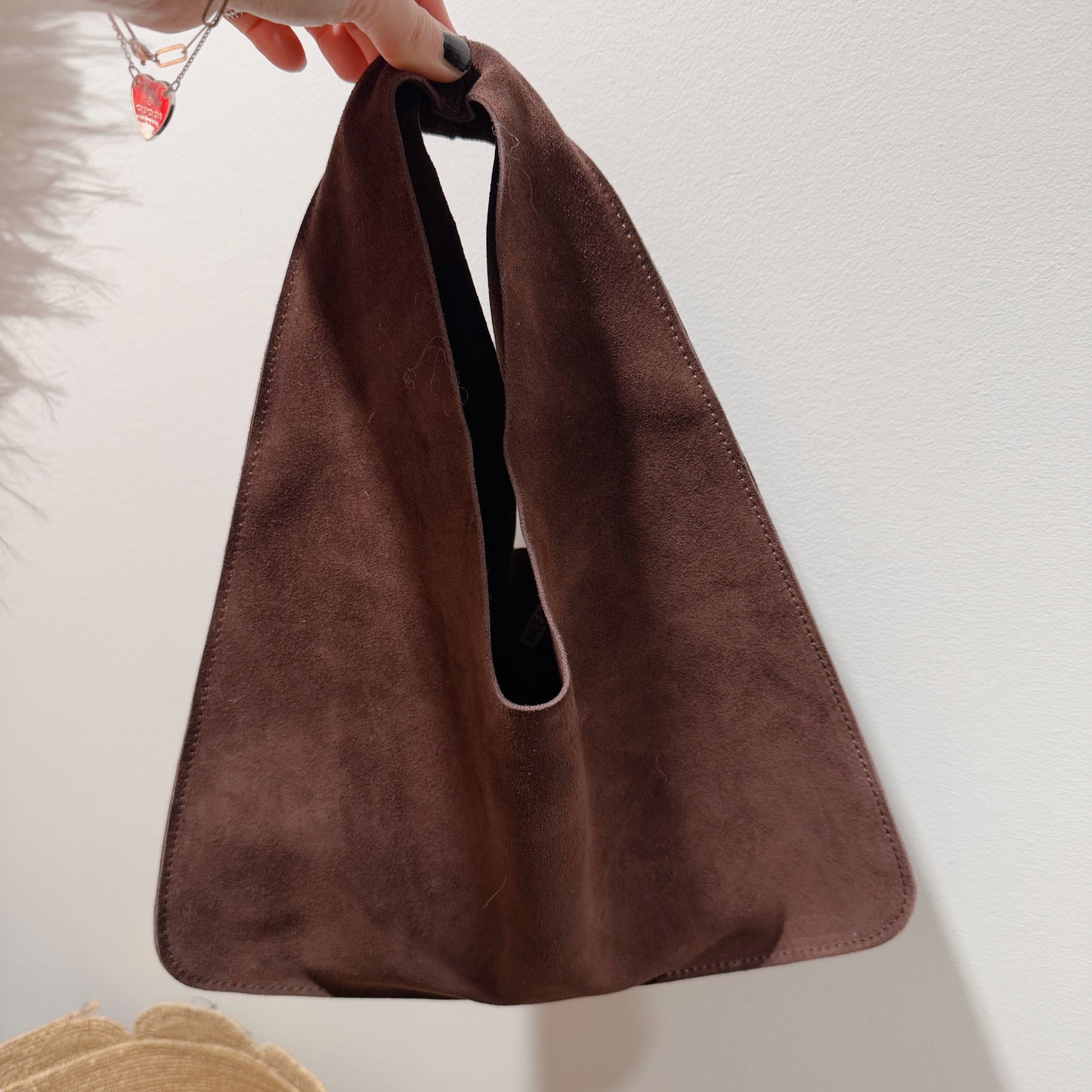 Suede Tote (camel, brown)