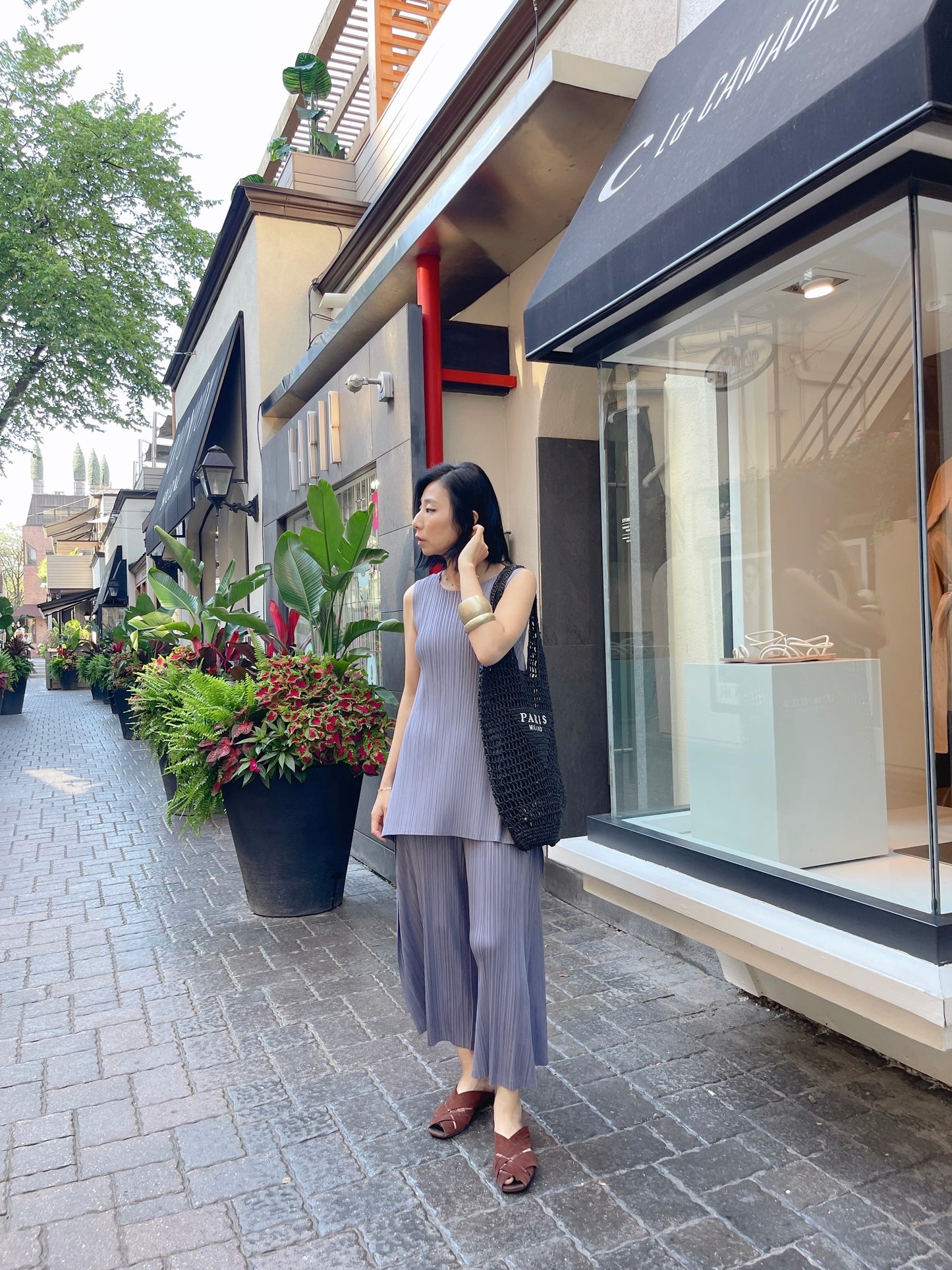 Pleats July pants (ivory, black, grey)