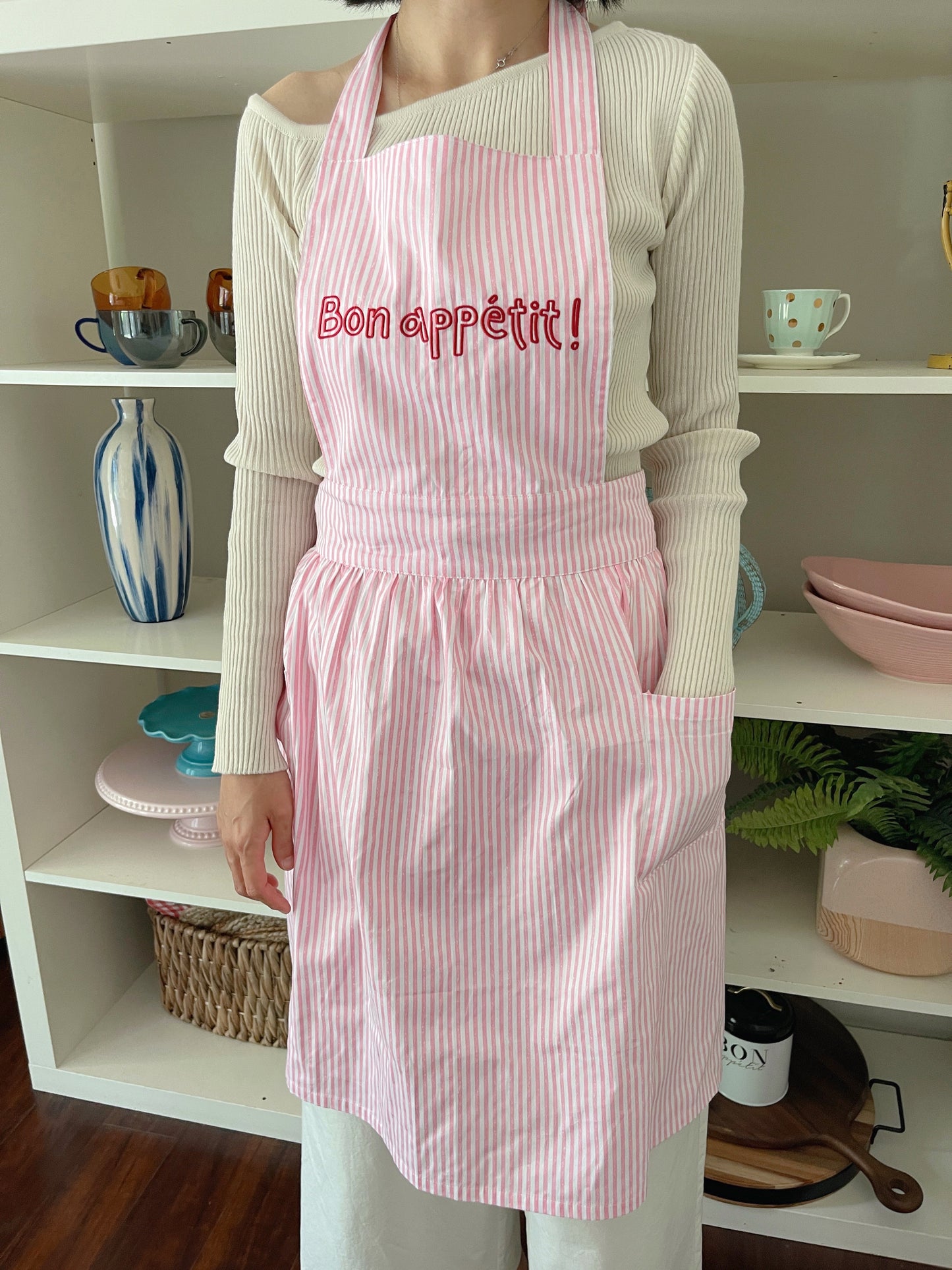 French Apron ( black, pink, blue)