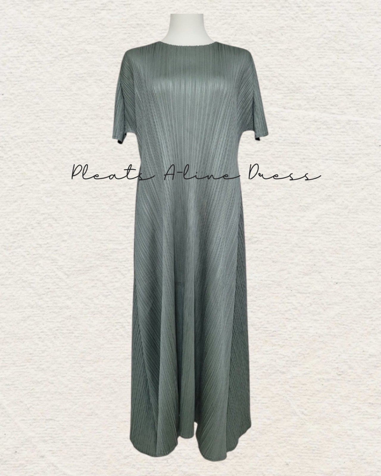 Pleats A-line Dress