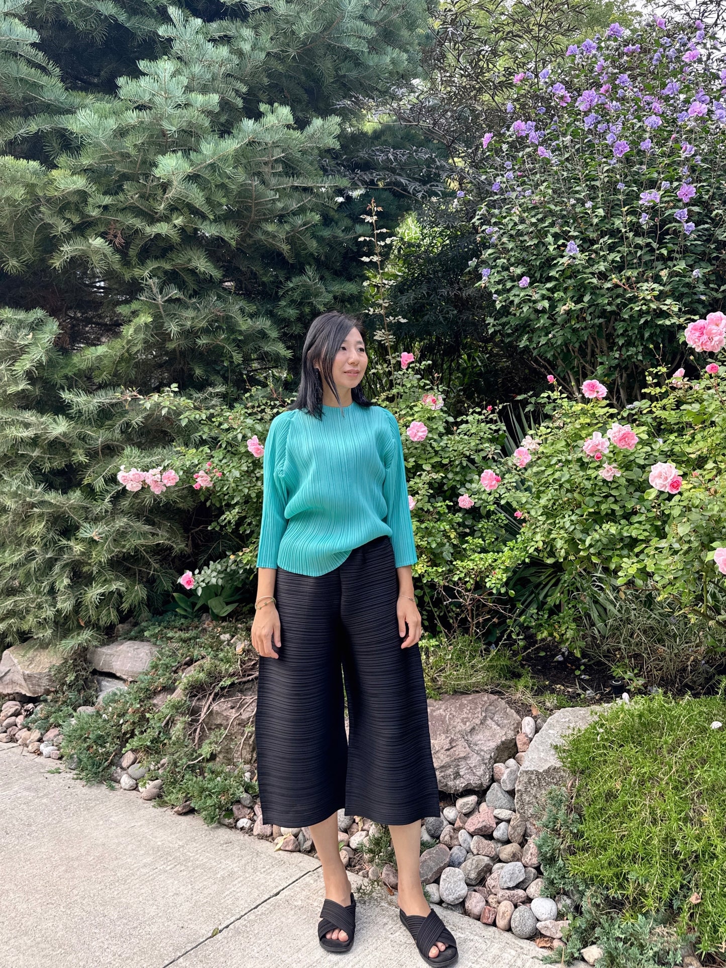 Pleated Dolman Top(camel, mint)