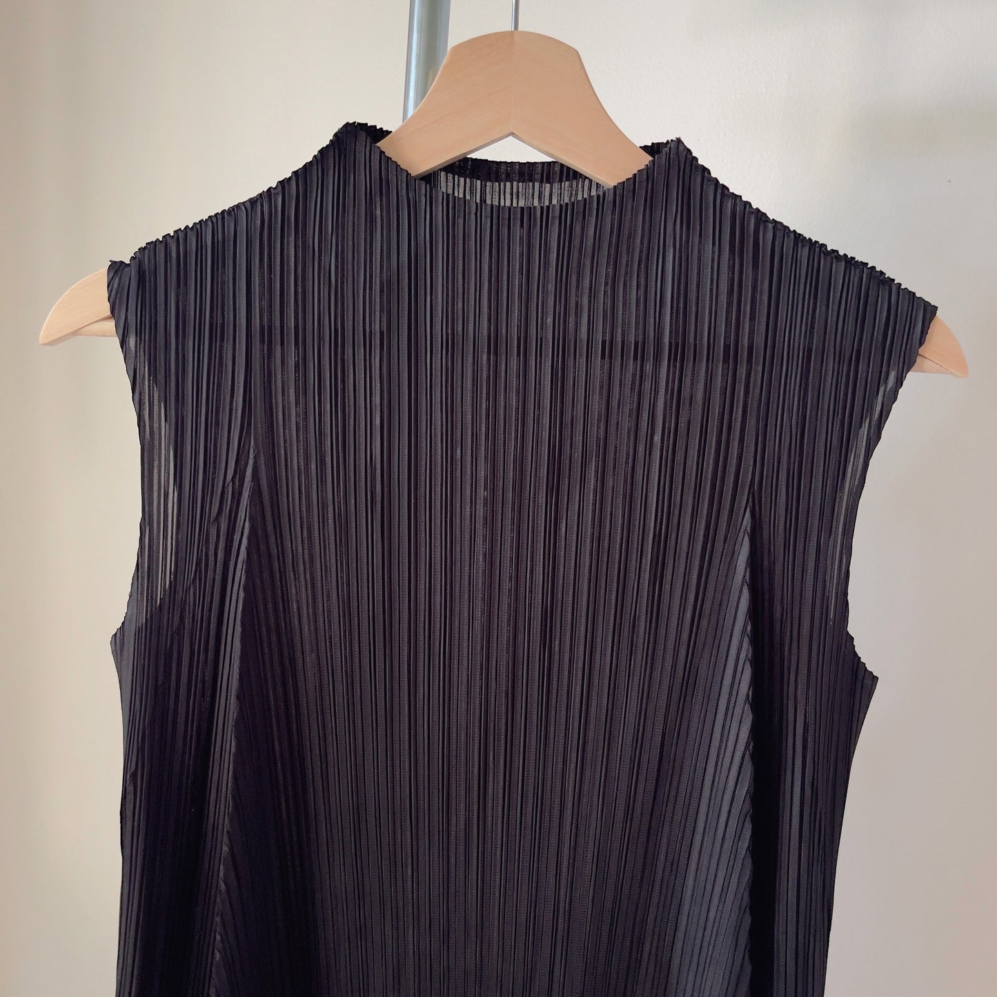 Pleats A line long top (ivory,black,mocha)