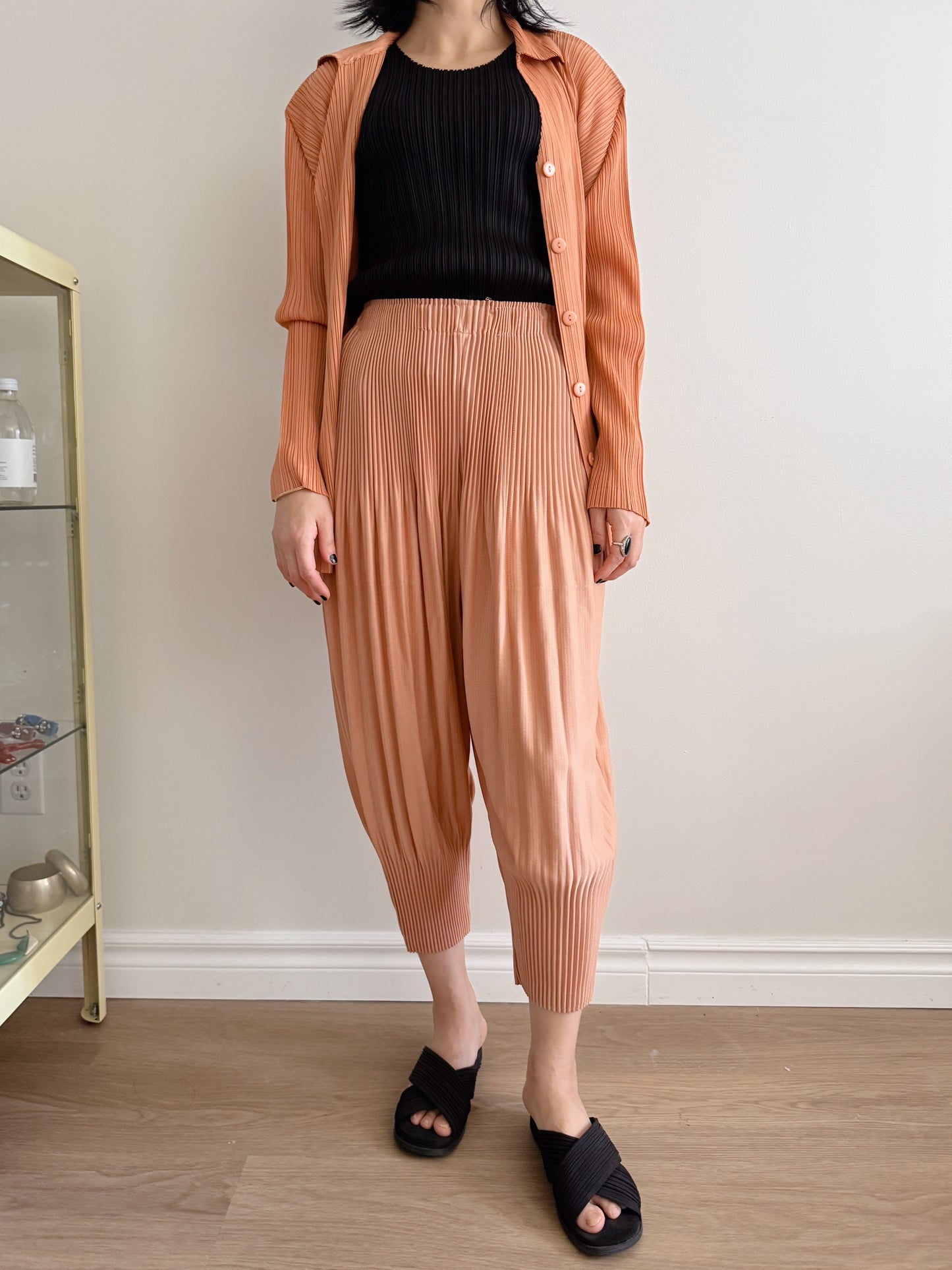 Pleats baggy pants ( black, pink, ivory, orange, mocha)