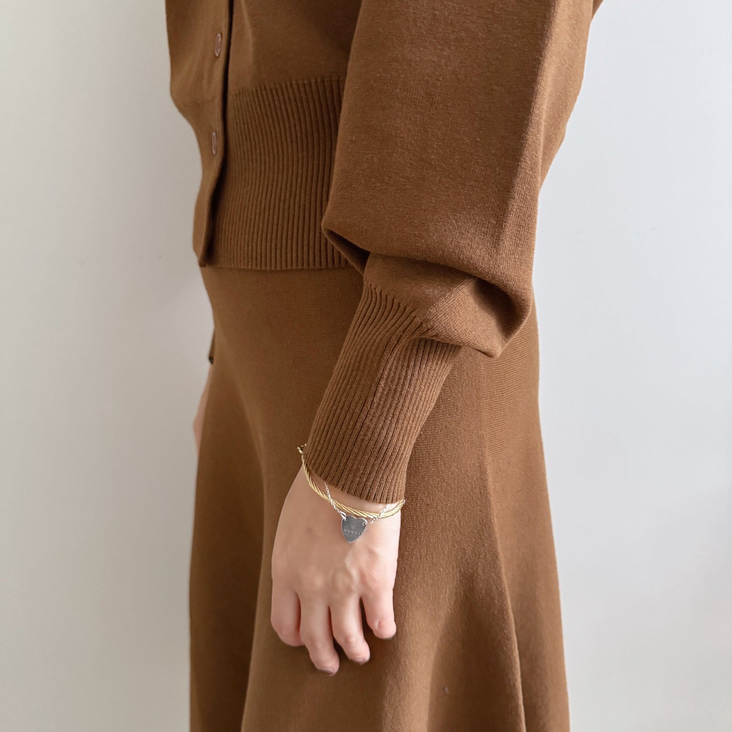 Merino wool cardigan set