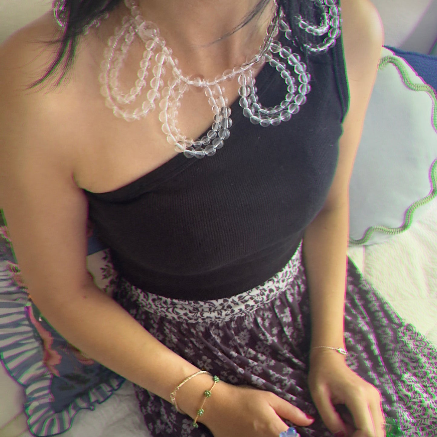 Flower acrylic necklace