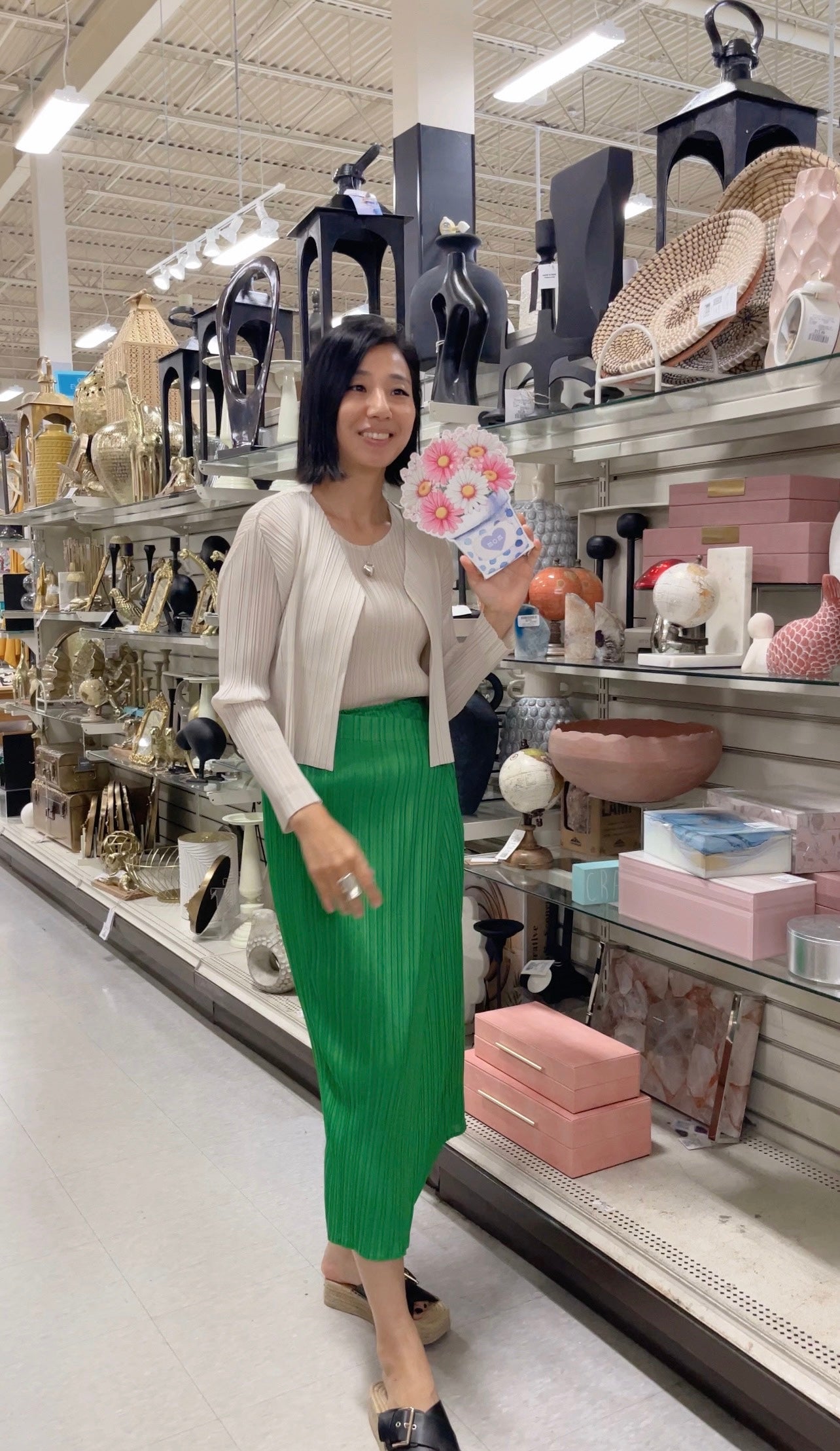 <SPECIAL> Button wrap skirt (green, blue, ivory)