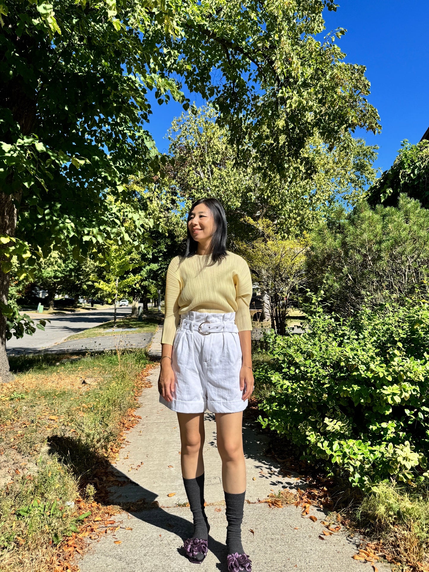 ballon sleeve top(orange, lemon, black)