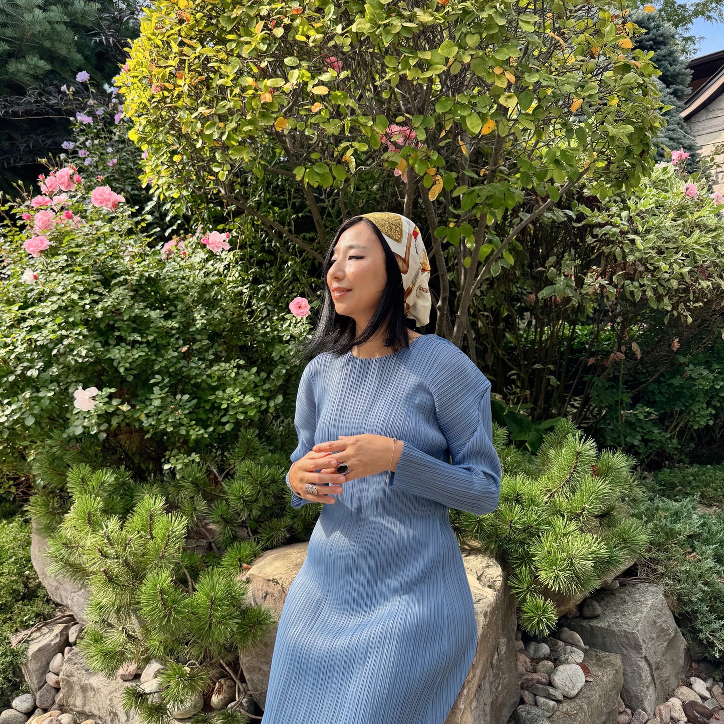 Edge dress (pink, blue)