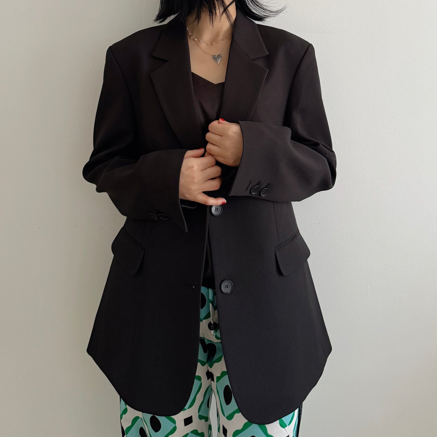 Oversized blazer (gray, black)