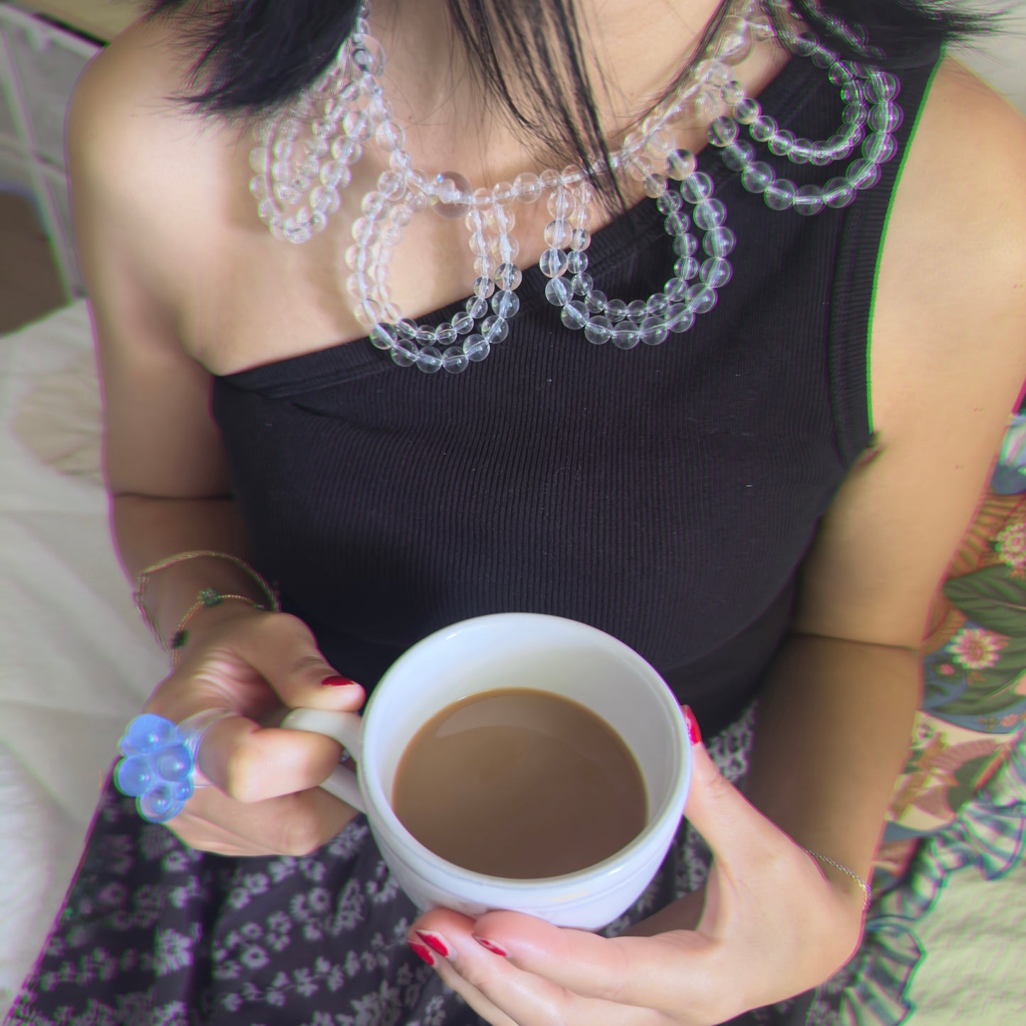 Flower acrylic necklace