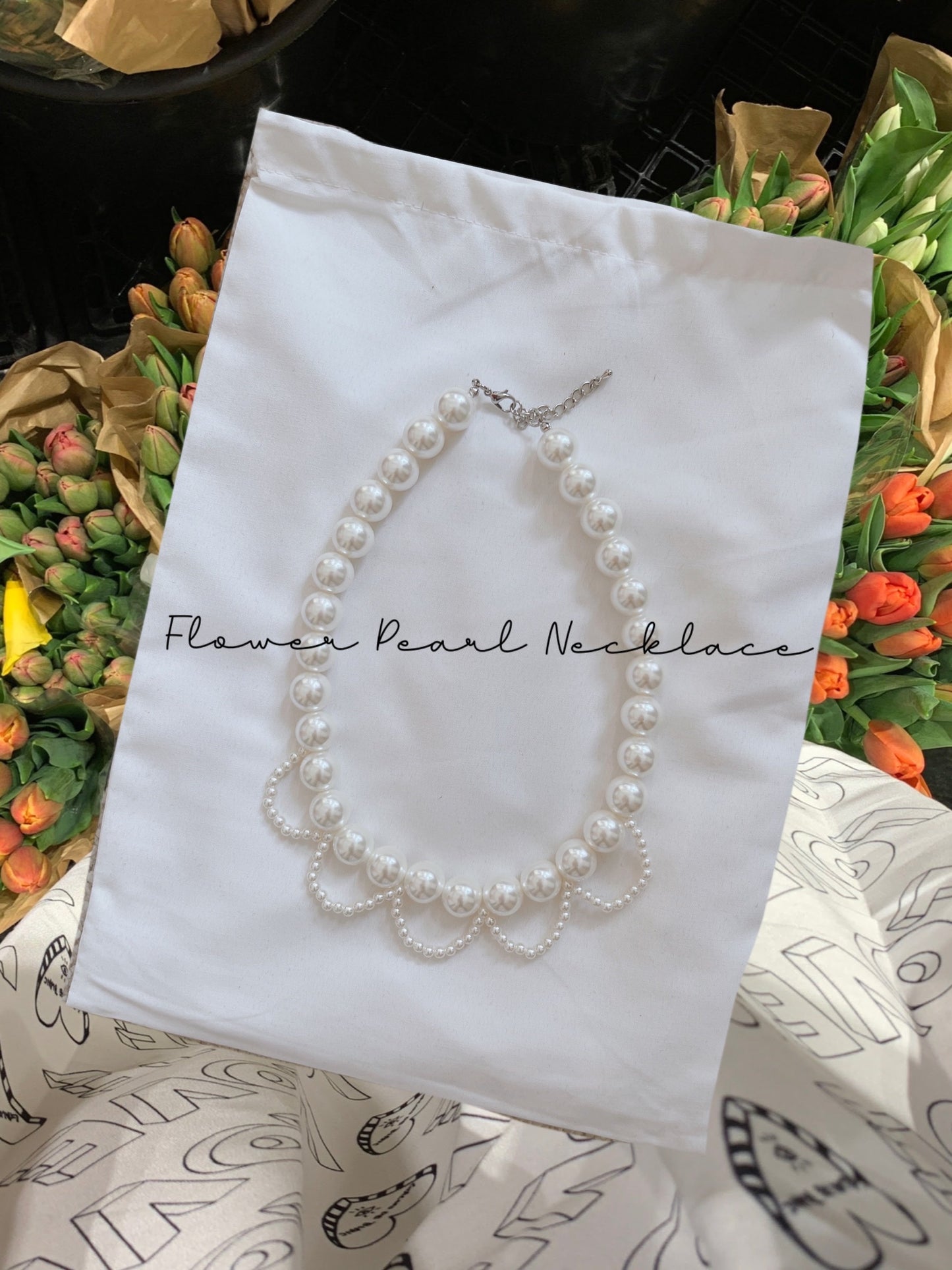 Flower Pearl Necklace