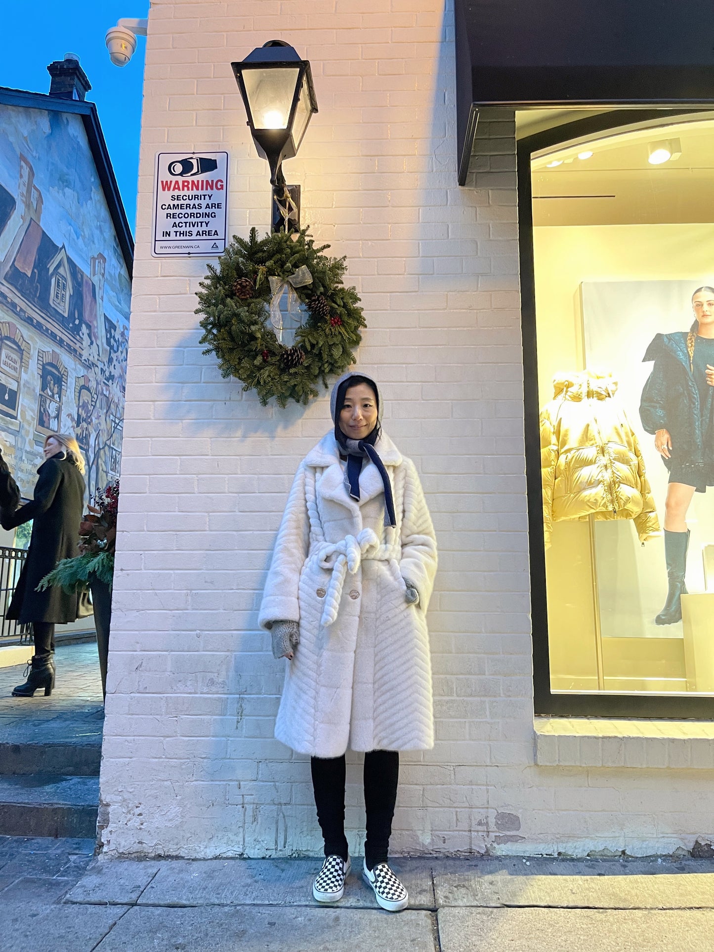 Eco mink coat 2 (brown, light brown, white)