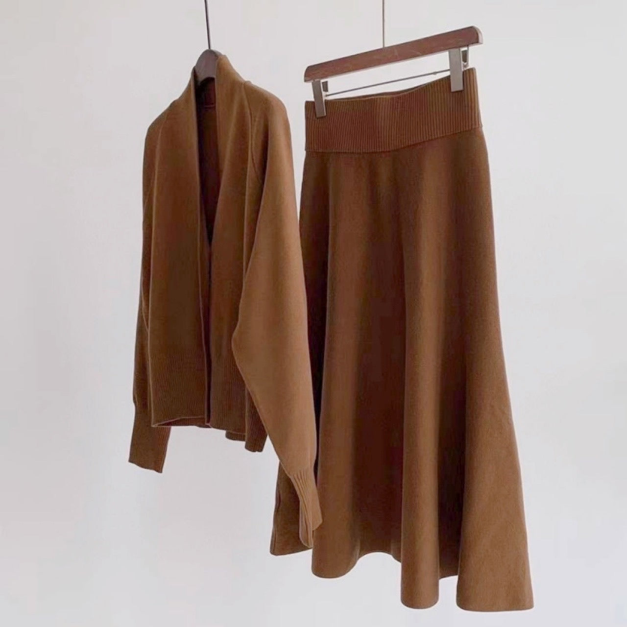 Merino wool cardigan set