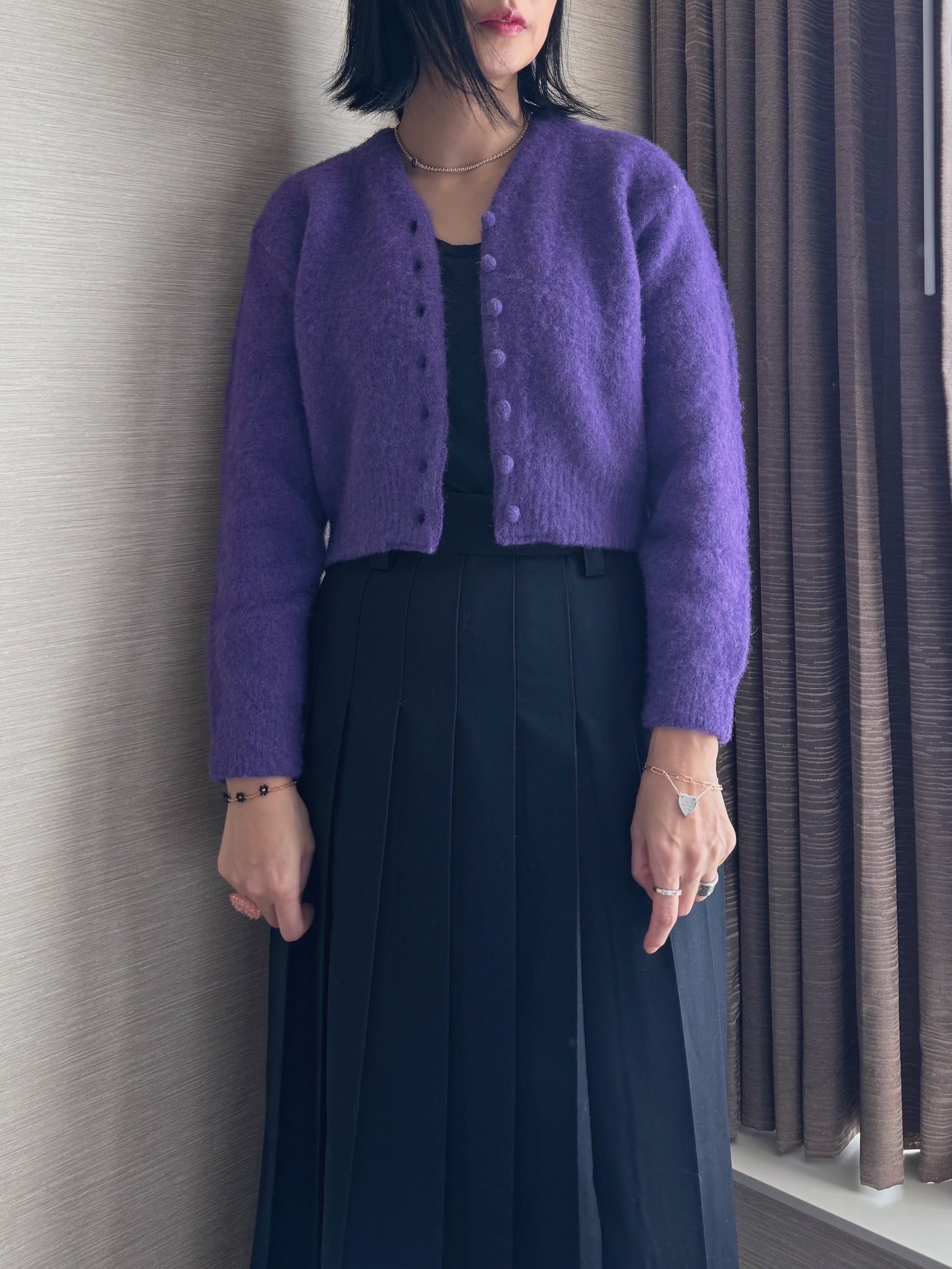 Premium Purple wool cardigan
