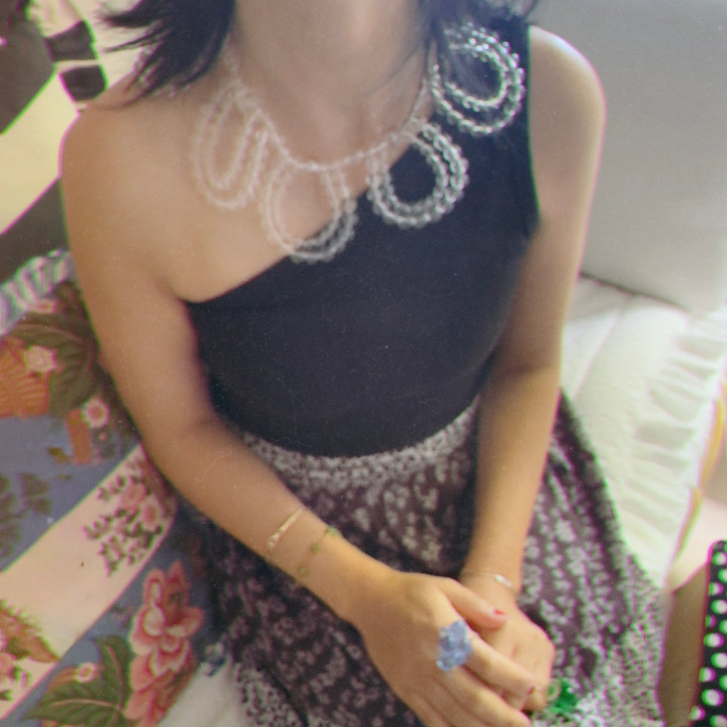 Flower acrylic necklace