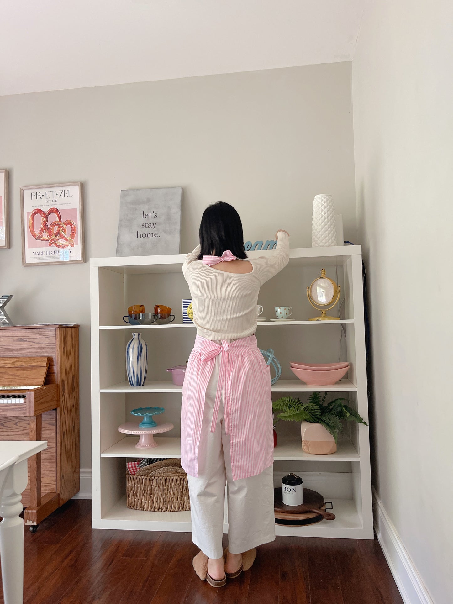French Apron ( black, pink, blue)