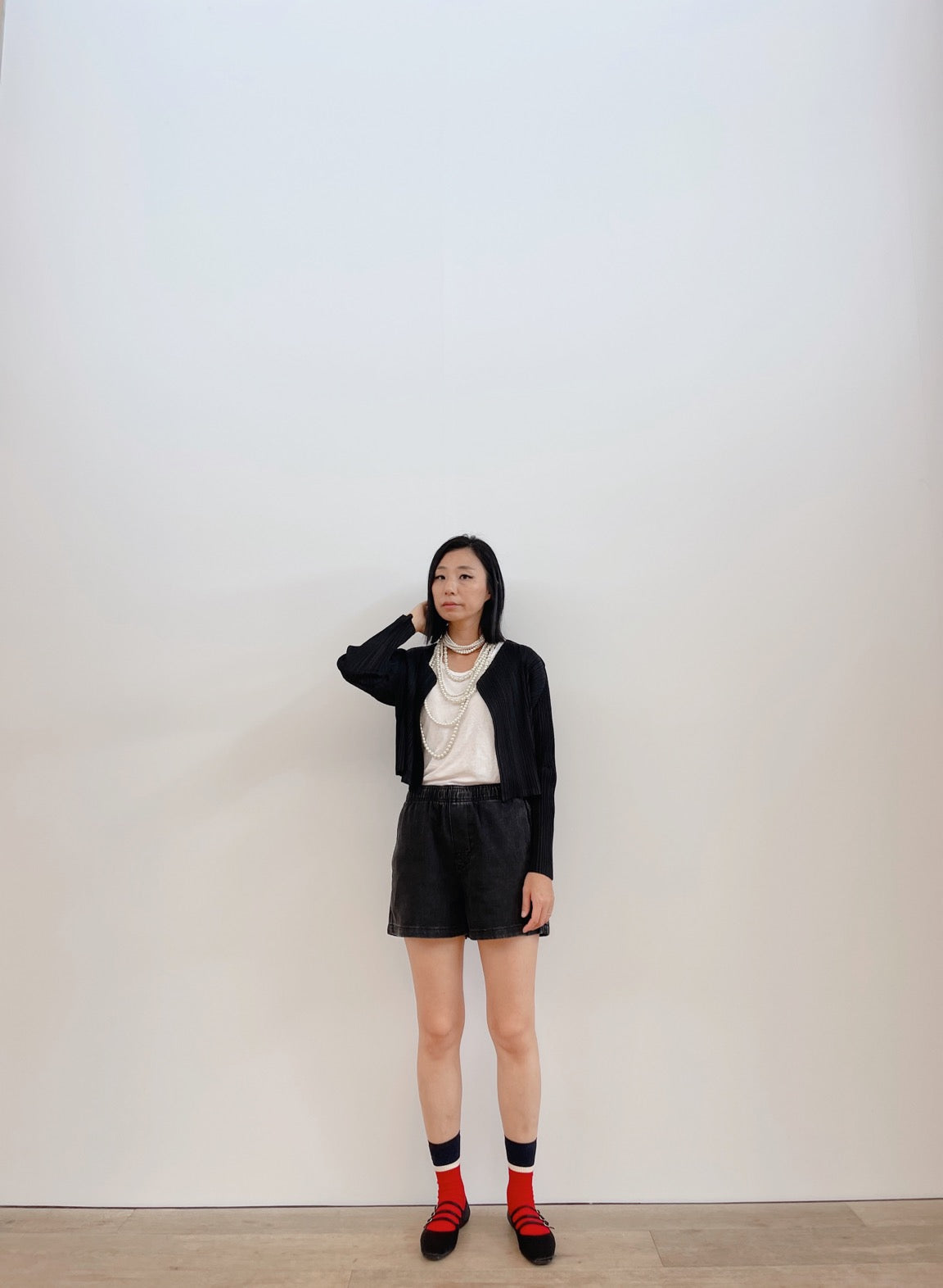 mini cardigan (black, ivory, brown)
