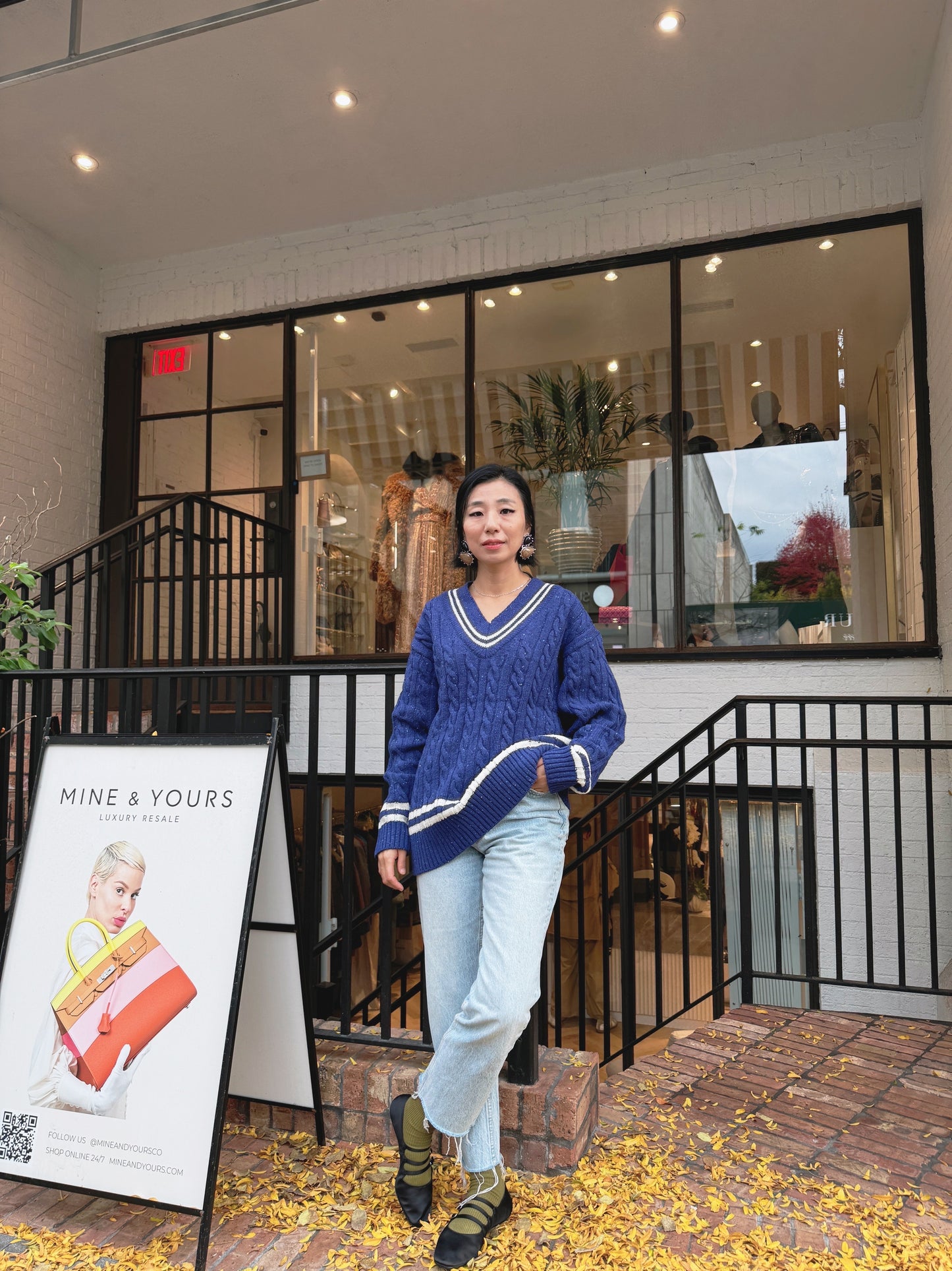 Noel cable knit (blue,red)