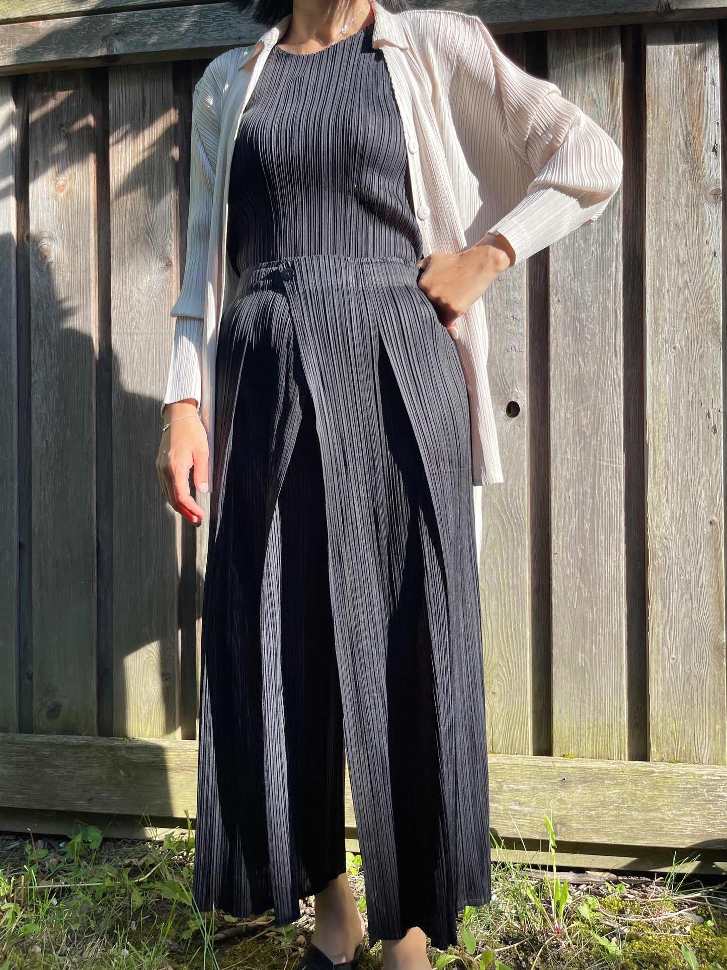 Button wrap pants (mustard, blue, ivory, black)