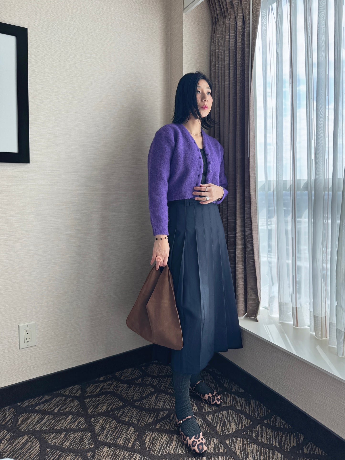 Premium Purple wool cardigan
