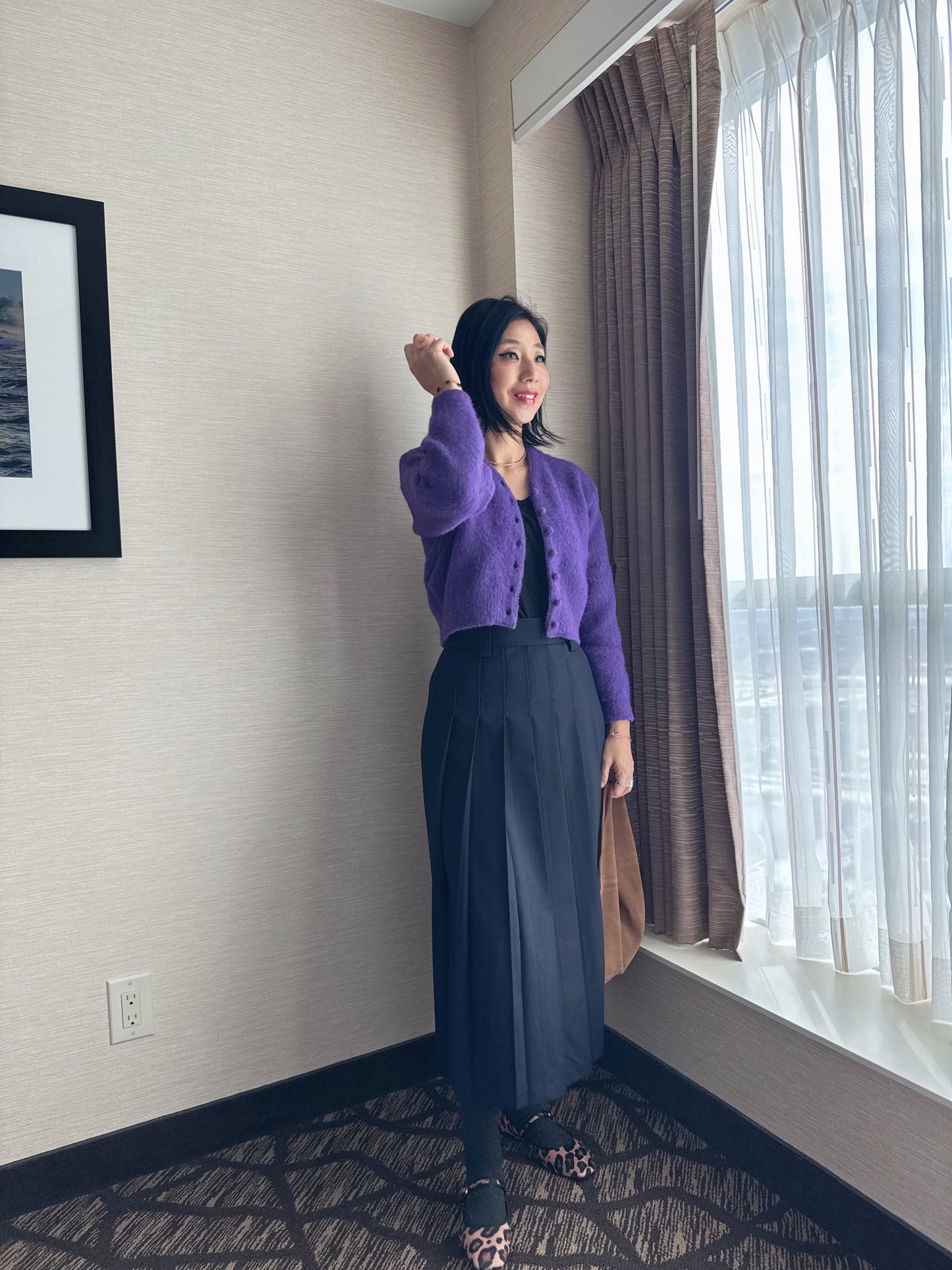 Premium Purple wool cardigan