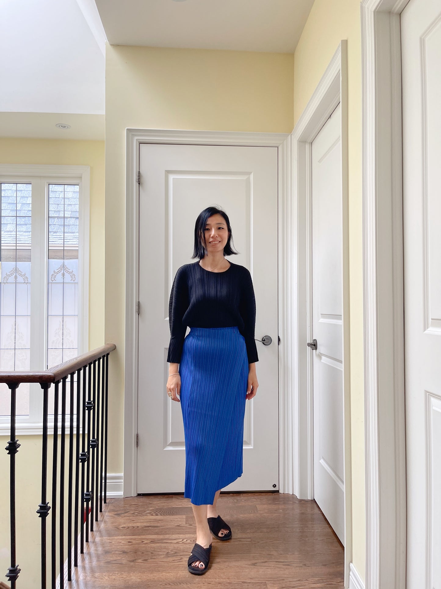 <SPECIAL> Button wrap skirt (green, blue, ivory)