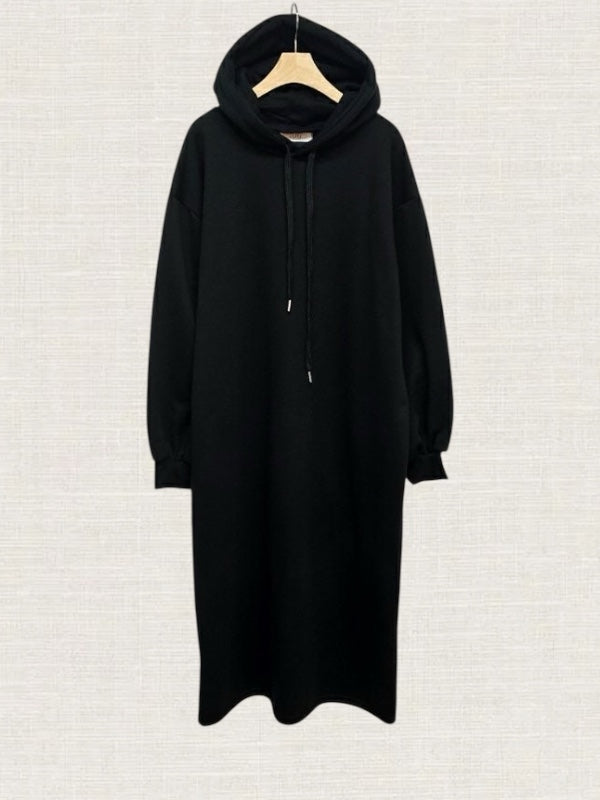 Hoodie long dress (gray,oatmeal, black)