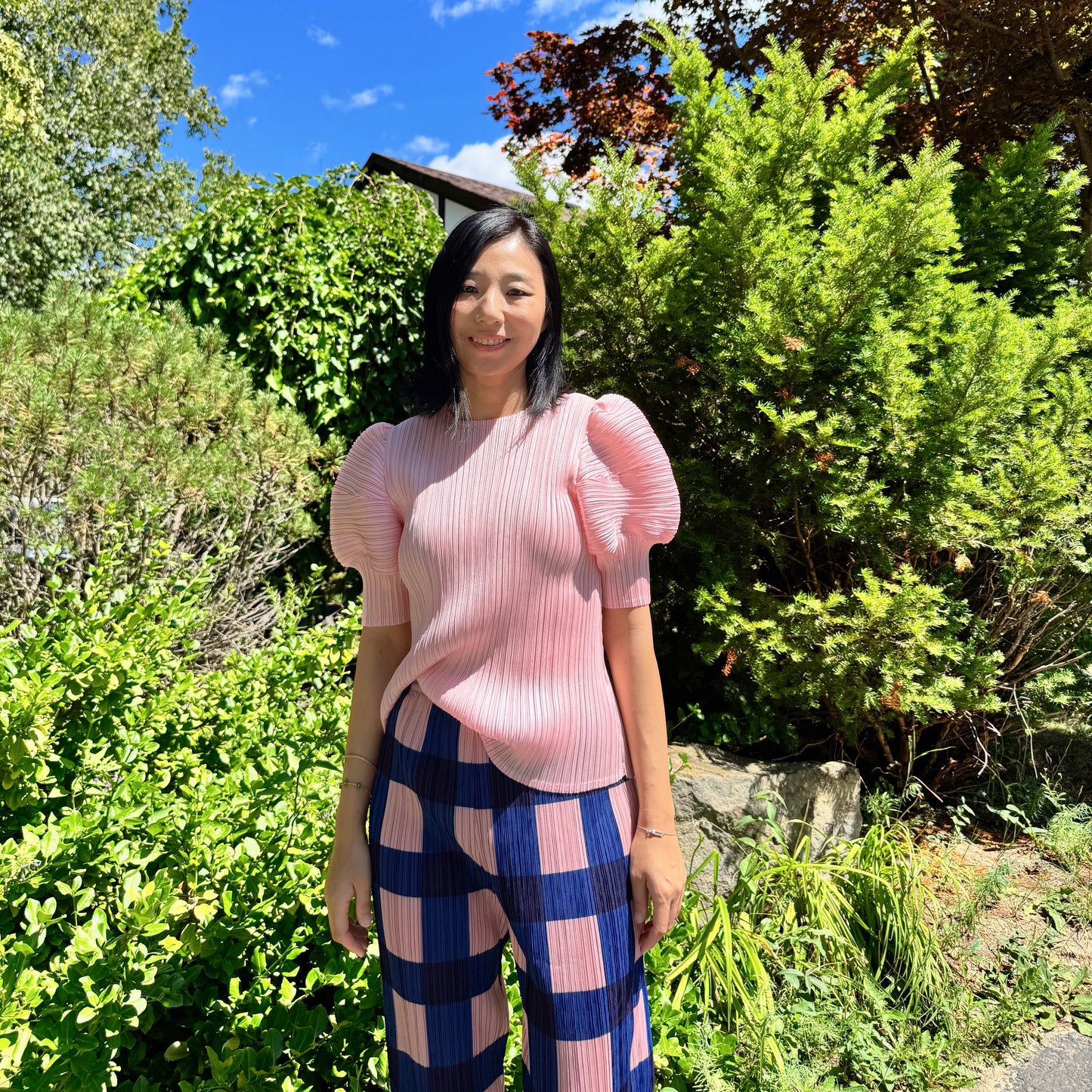 Pleats puff sleeves (pink,yellow,black)