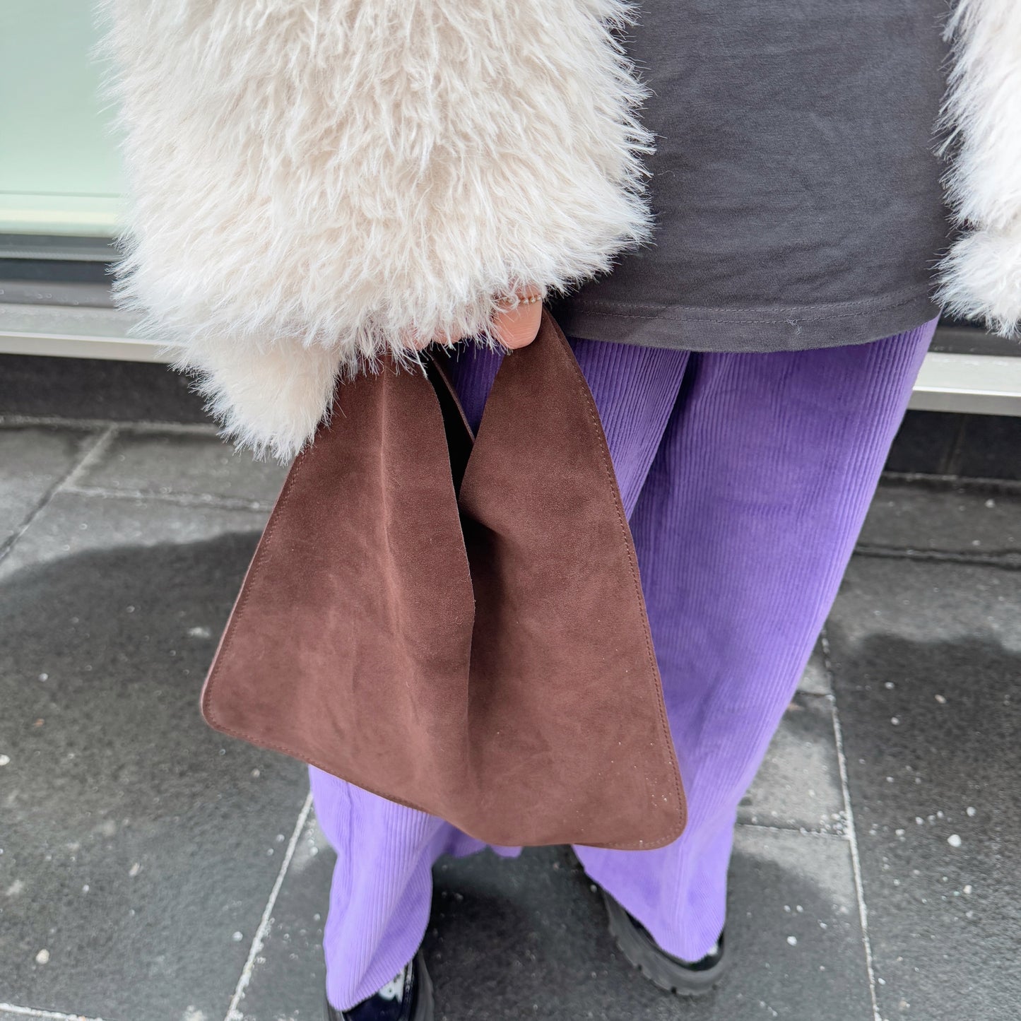 Suede Tote (camel, brown)