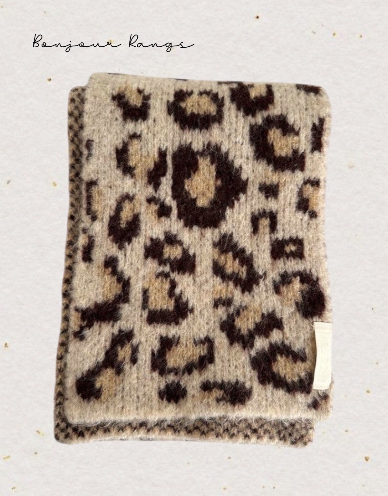 leopard print scarf (beige,brown)