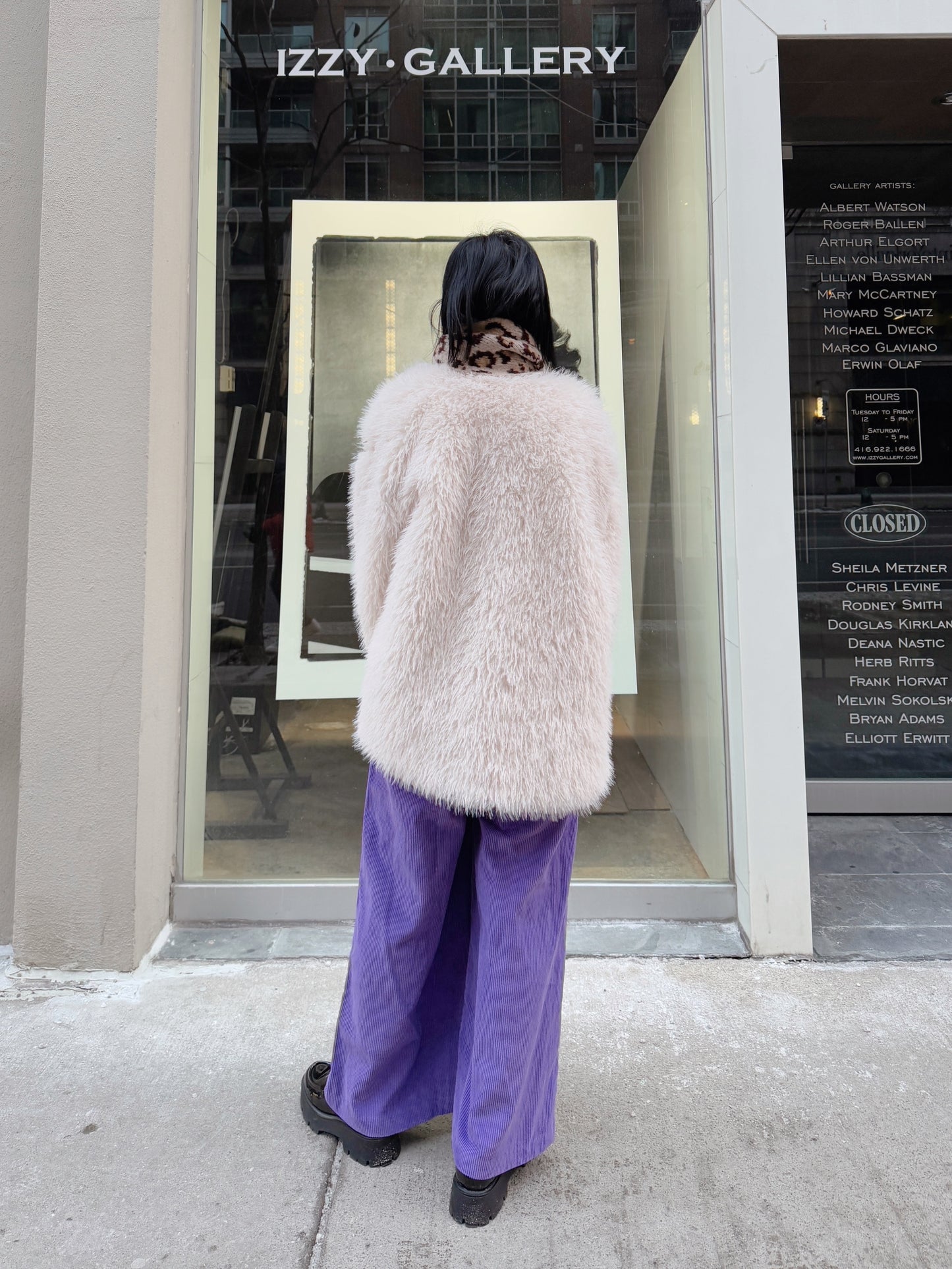 Mimi eco Fur Jacket (ivory, black)