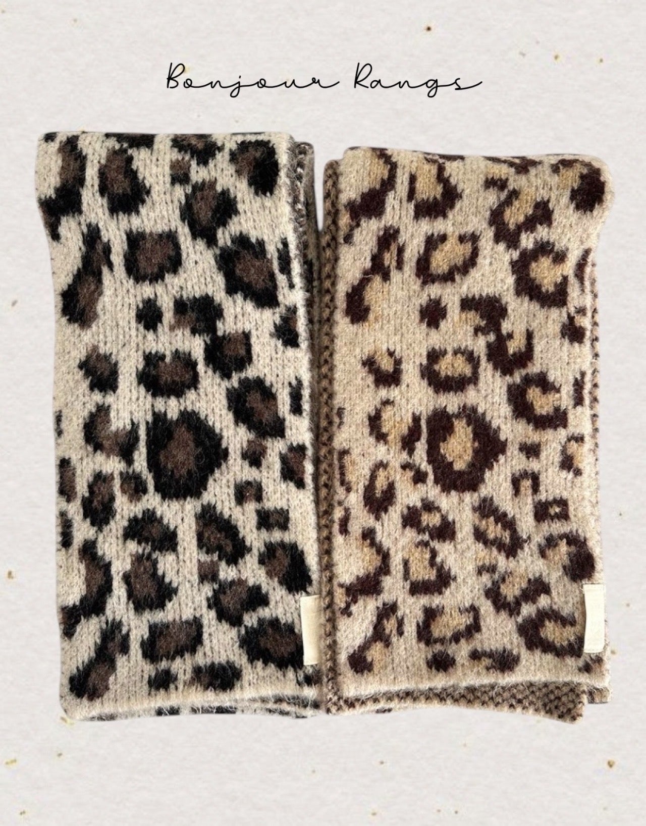 leopard print scarf (beige,brown)