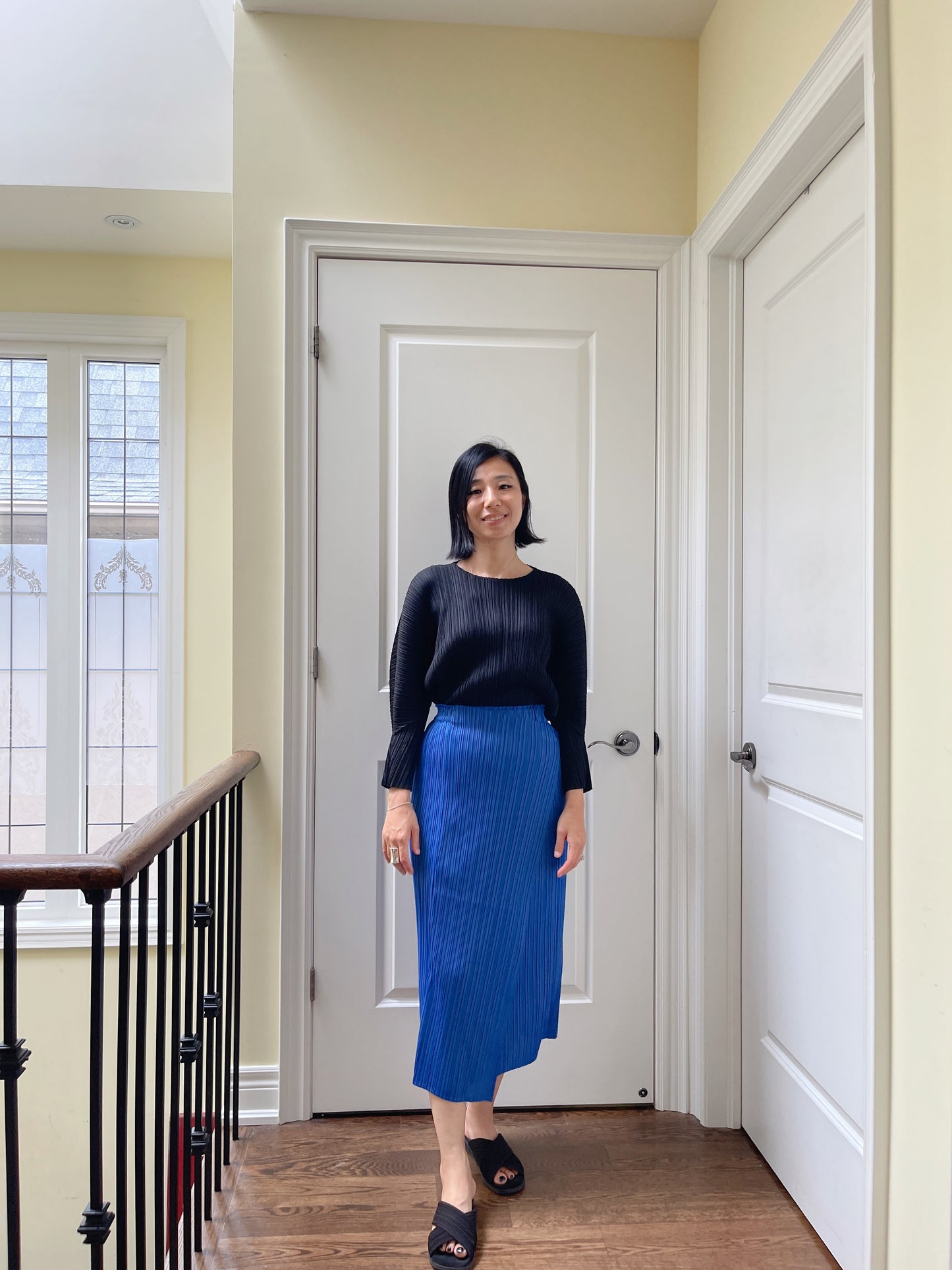 <SPECIAL> Button wrap skirt (green, blue, ivory)