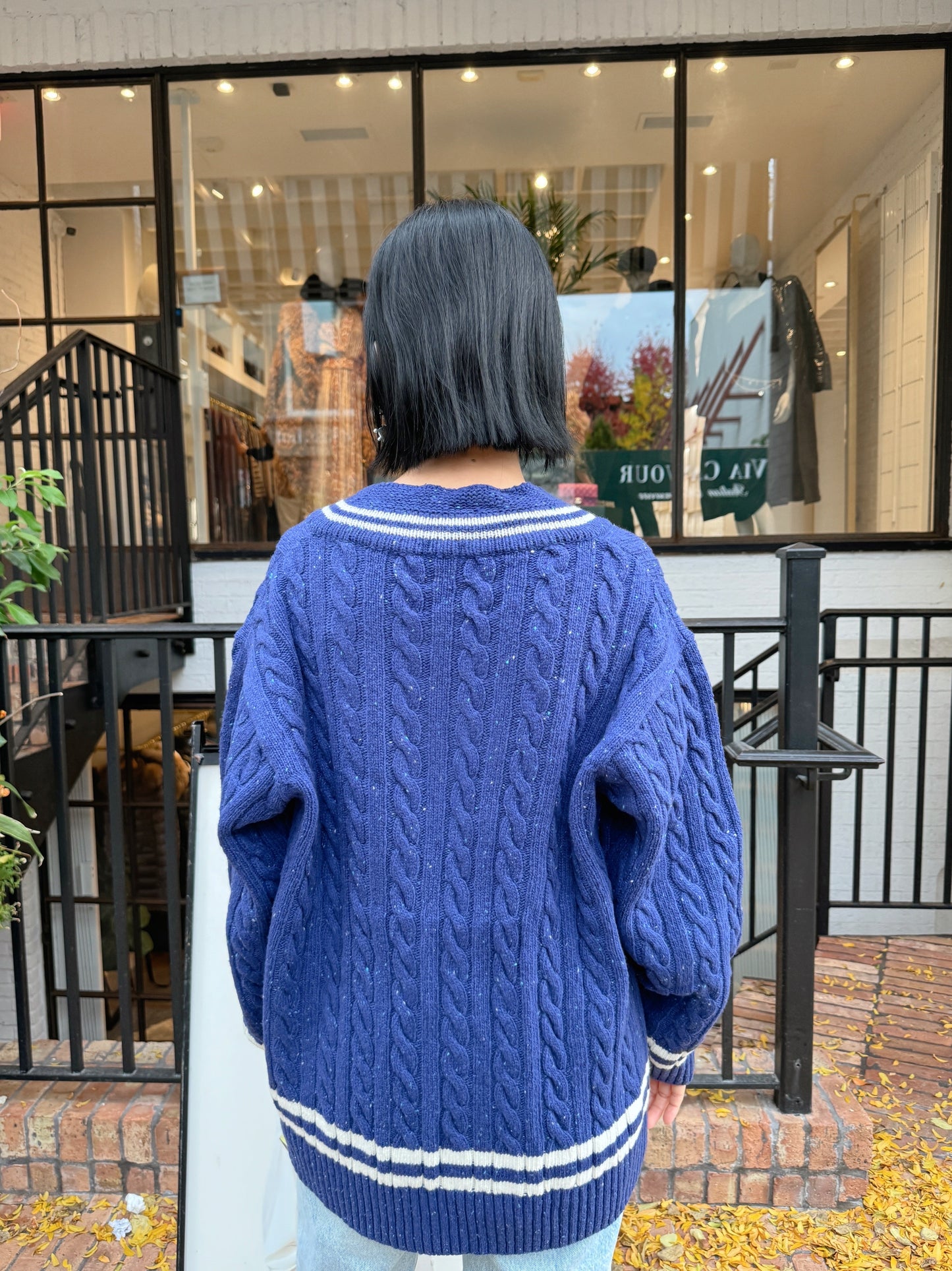 Noel cable knit (blue,red)