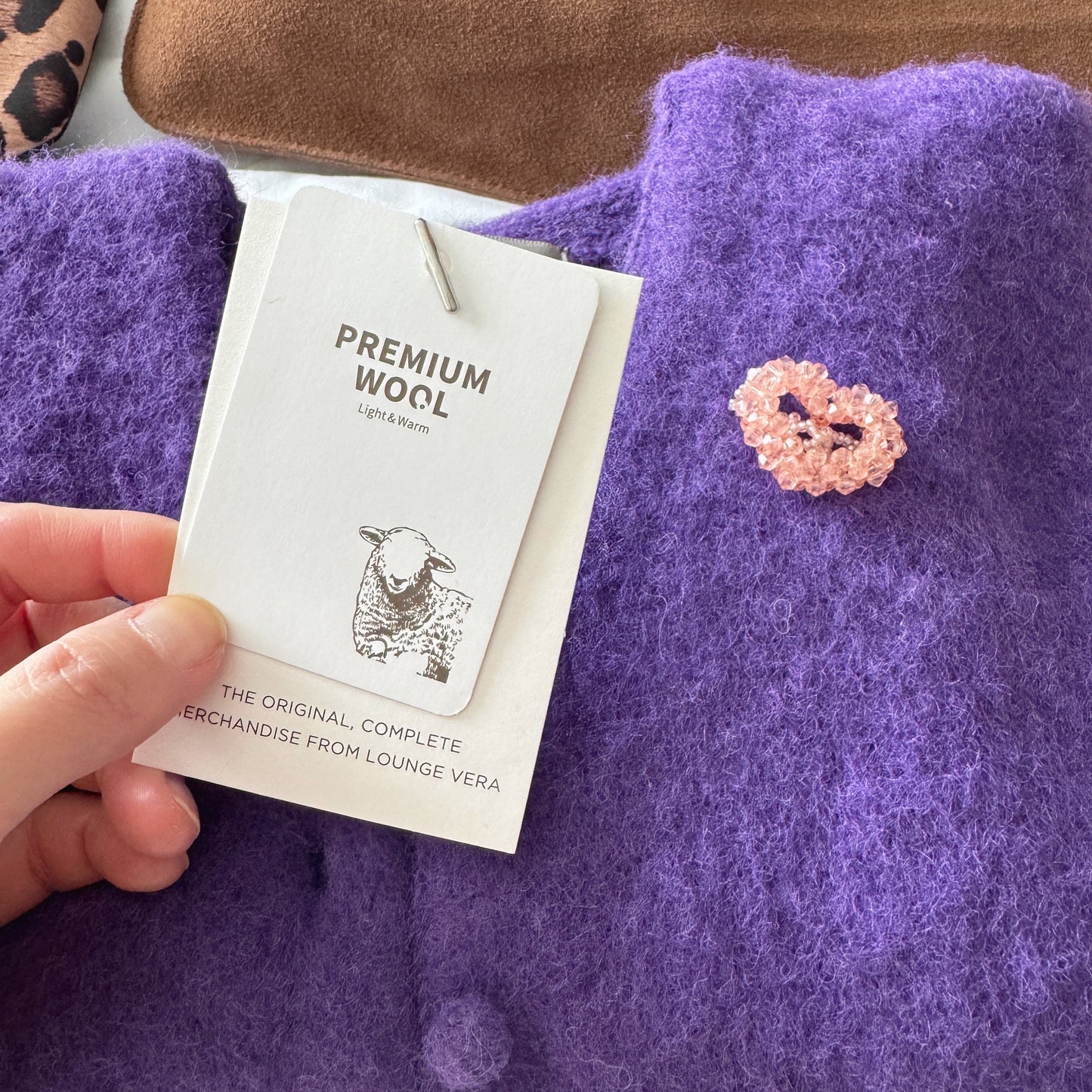 Premium Purple wool cardigan