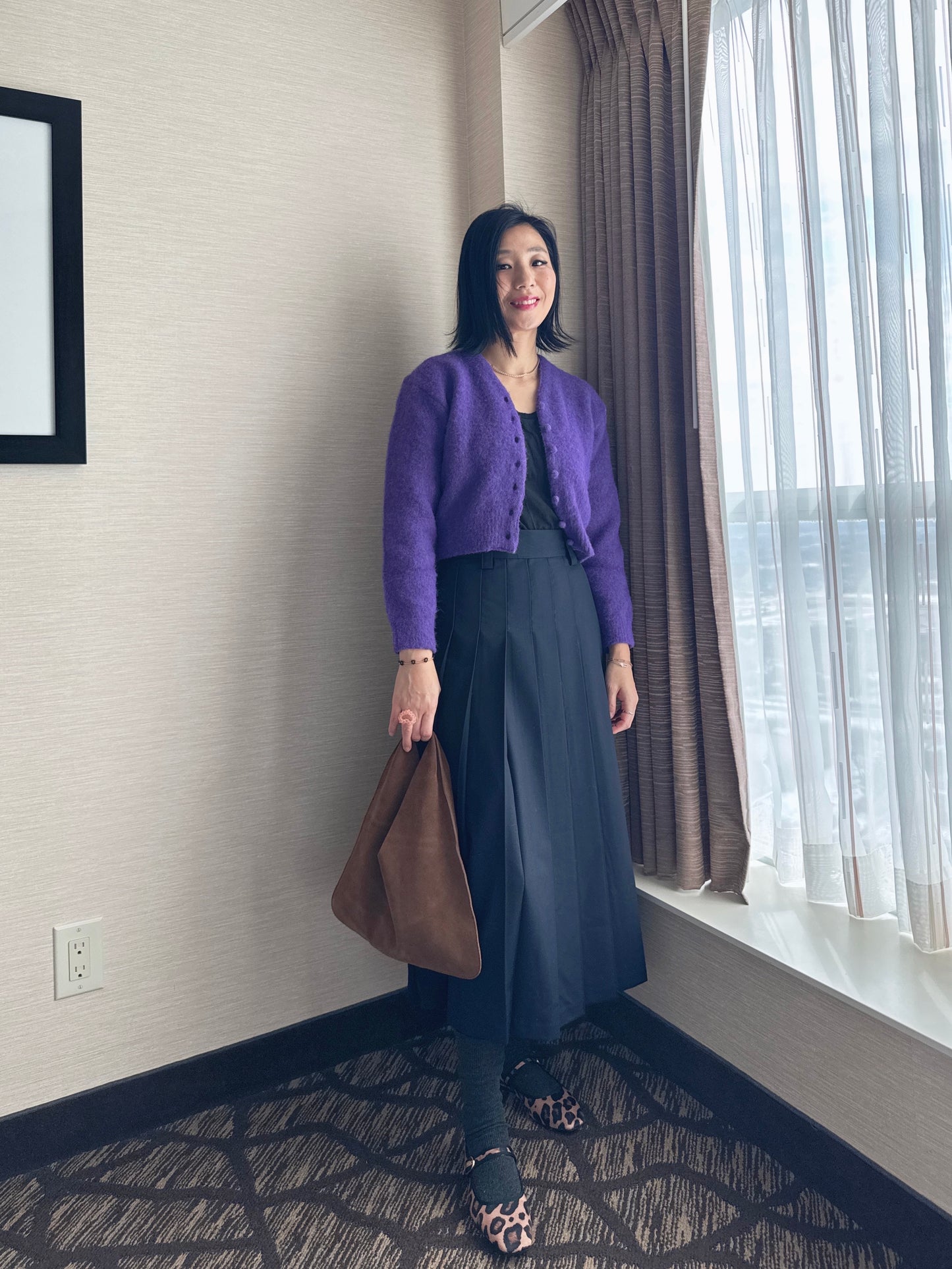 Premium Purple wool cardigan