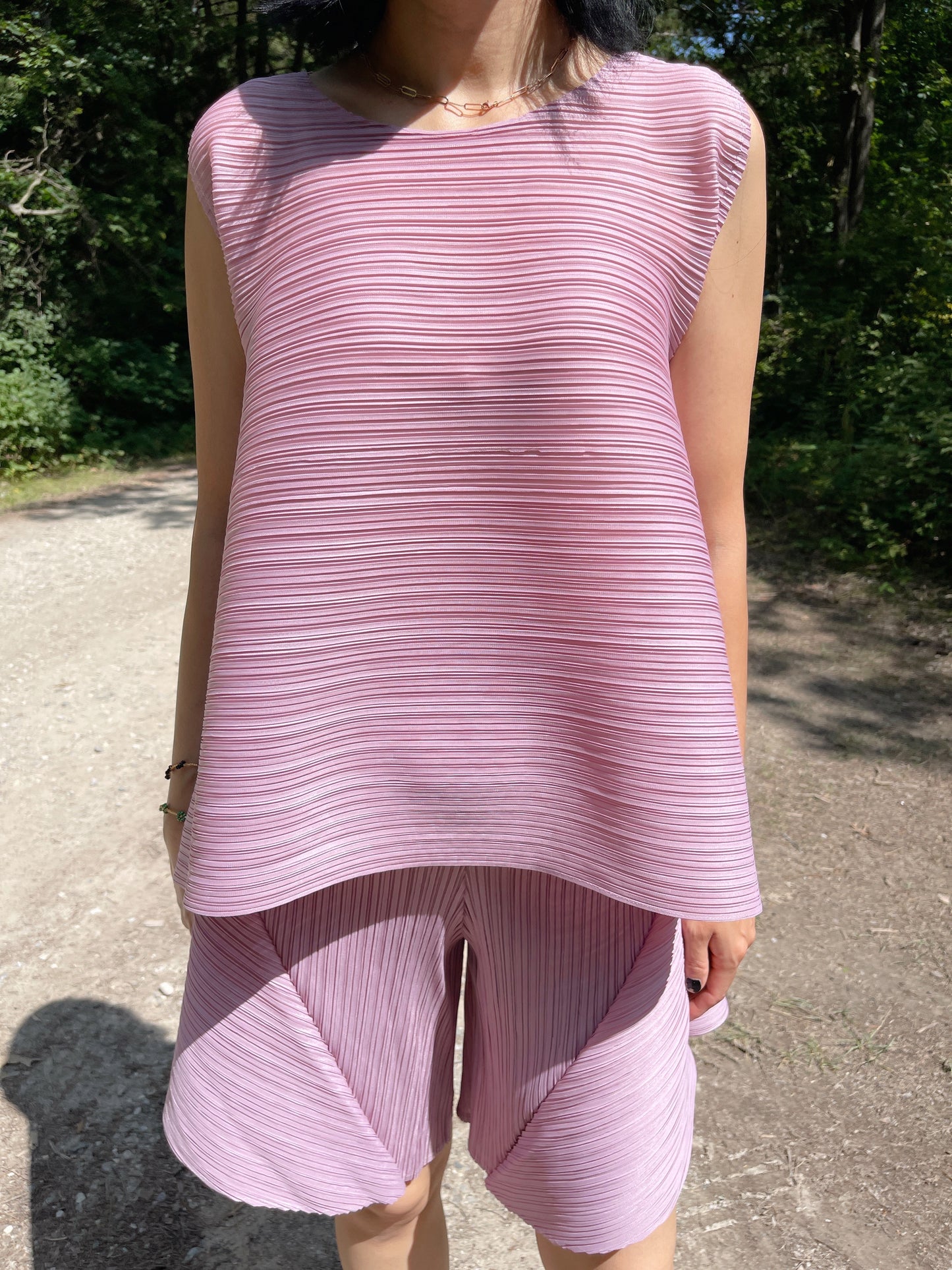 Pleats back string sleeveless (royal blue, lavender, ivory, lemon)