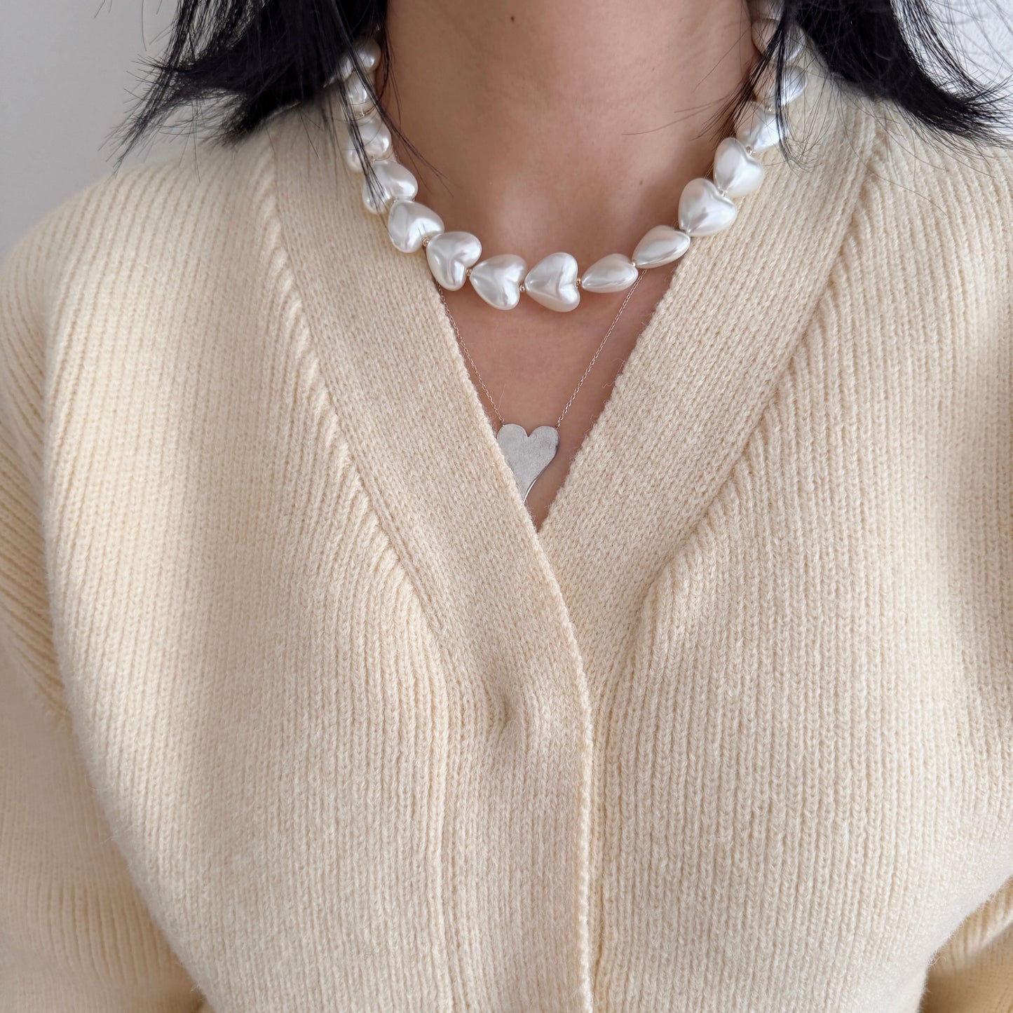 Heart Pearl choker