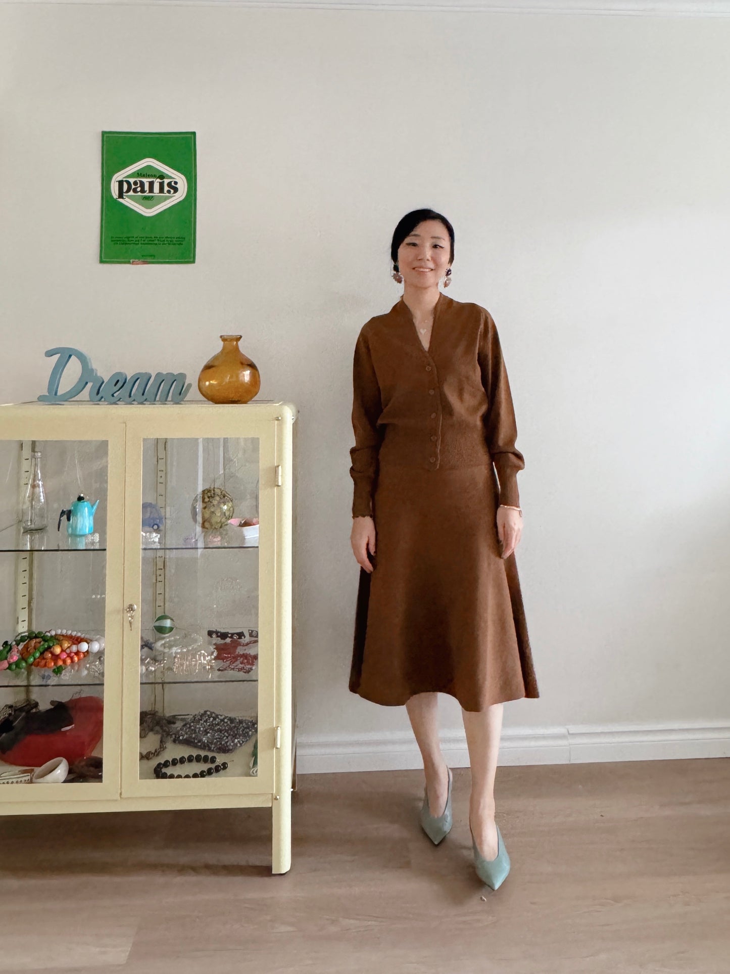 Merino wool cardigan set