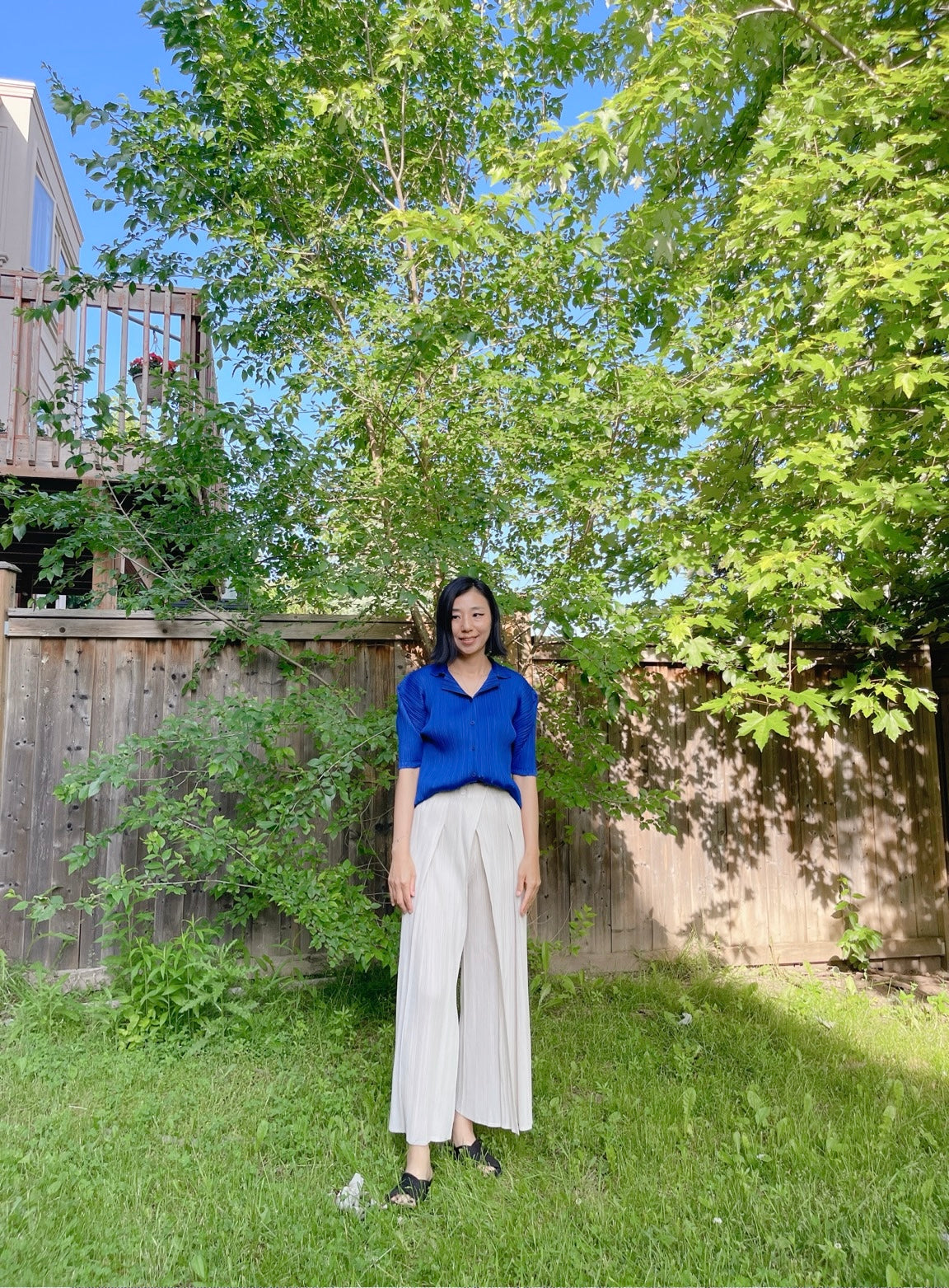 Button wrap pants (mustard, blue, ivory, black)