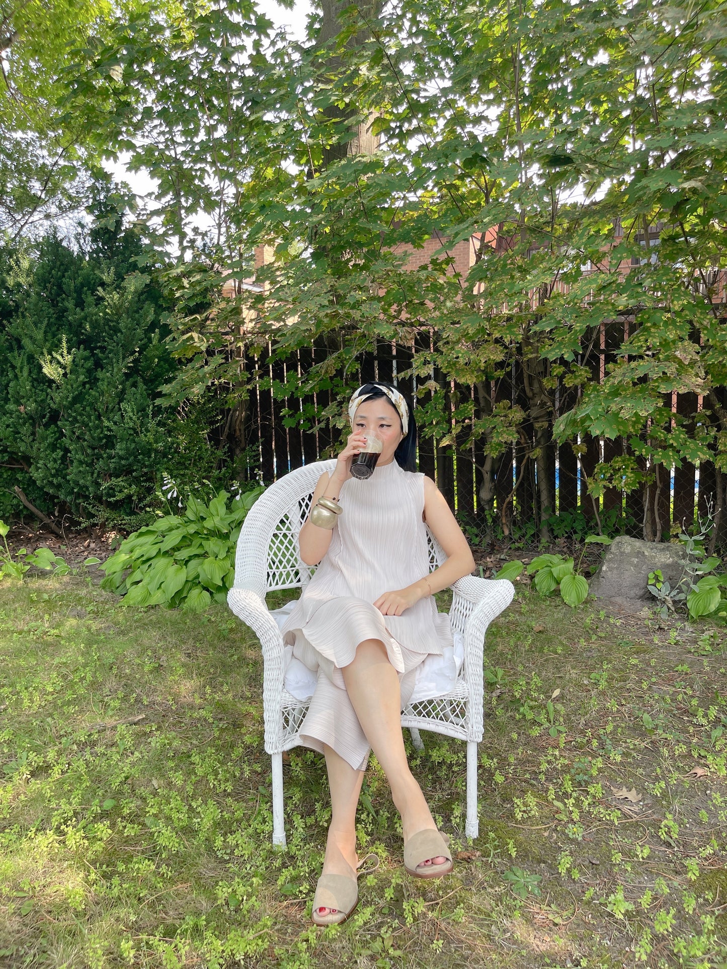 Pleats A line long top (ivory,black,mocha)
