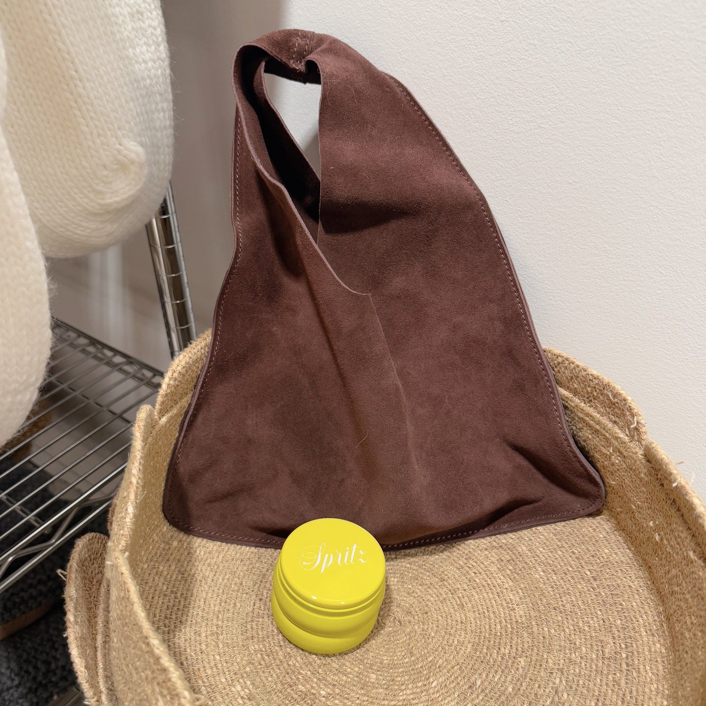 Suede Tote (camel, brown)