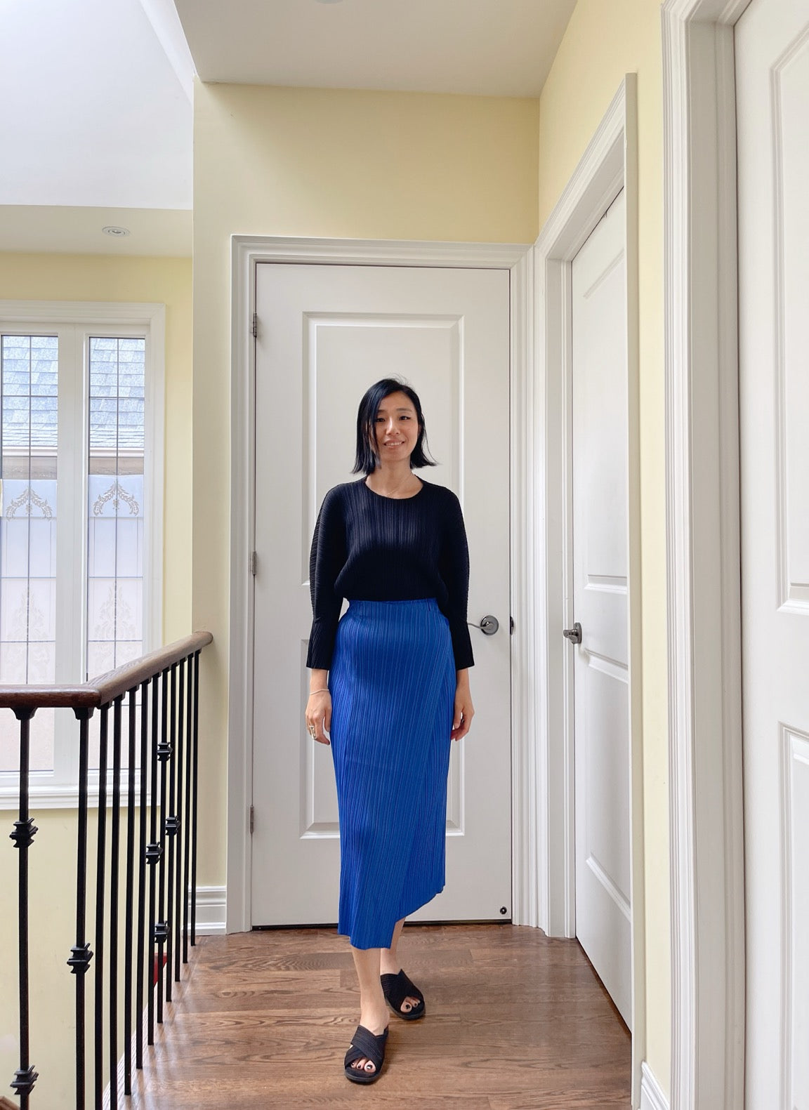 <SPECIAL> Button wrap skirt (green, blue, ivory)
