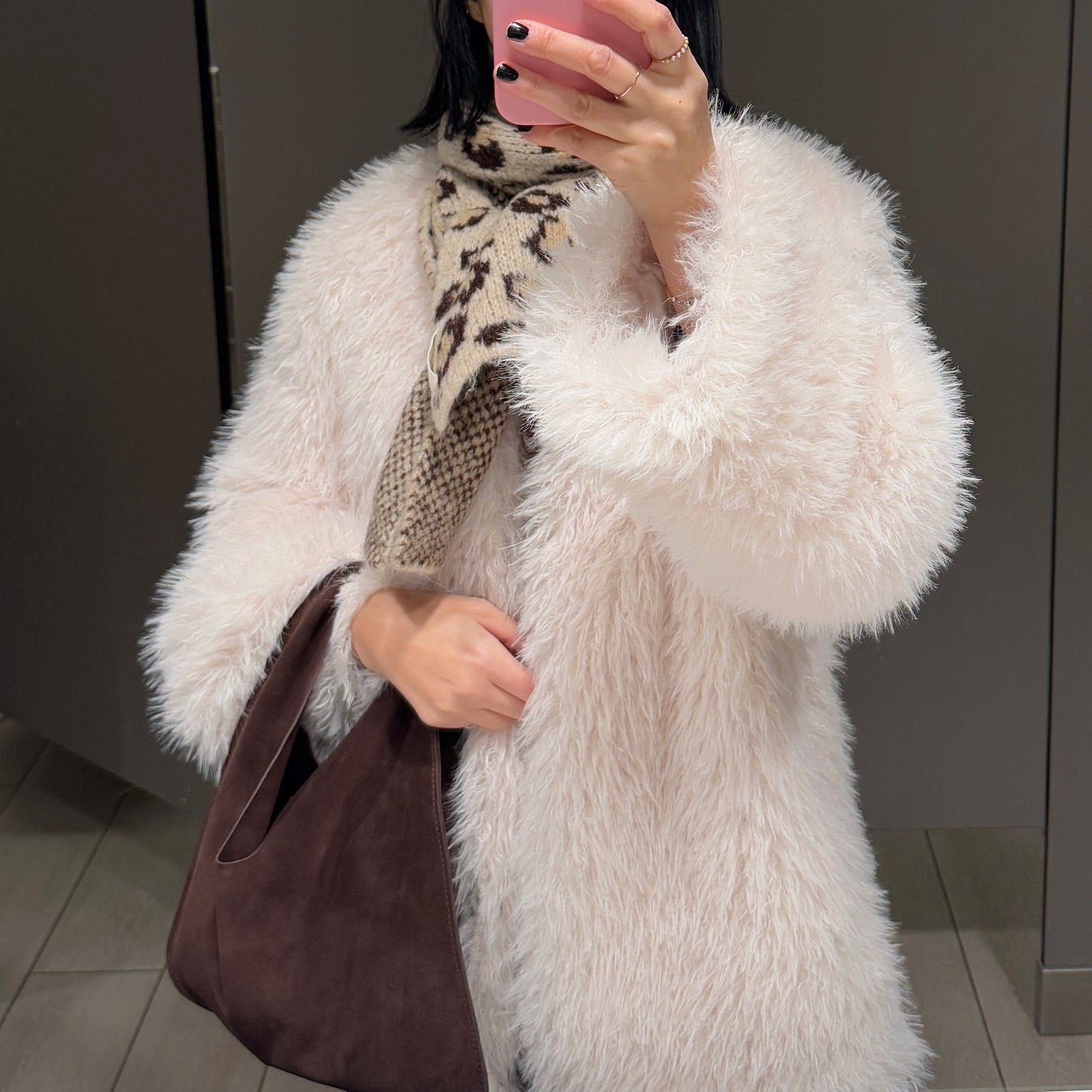 Suede Tote (camel, brown)