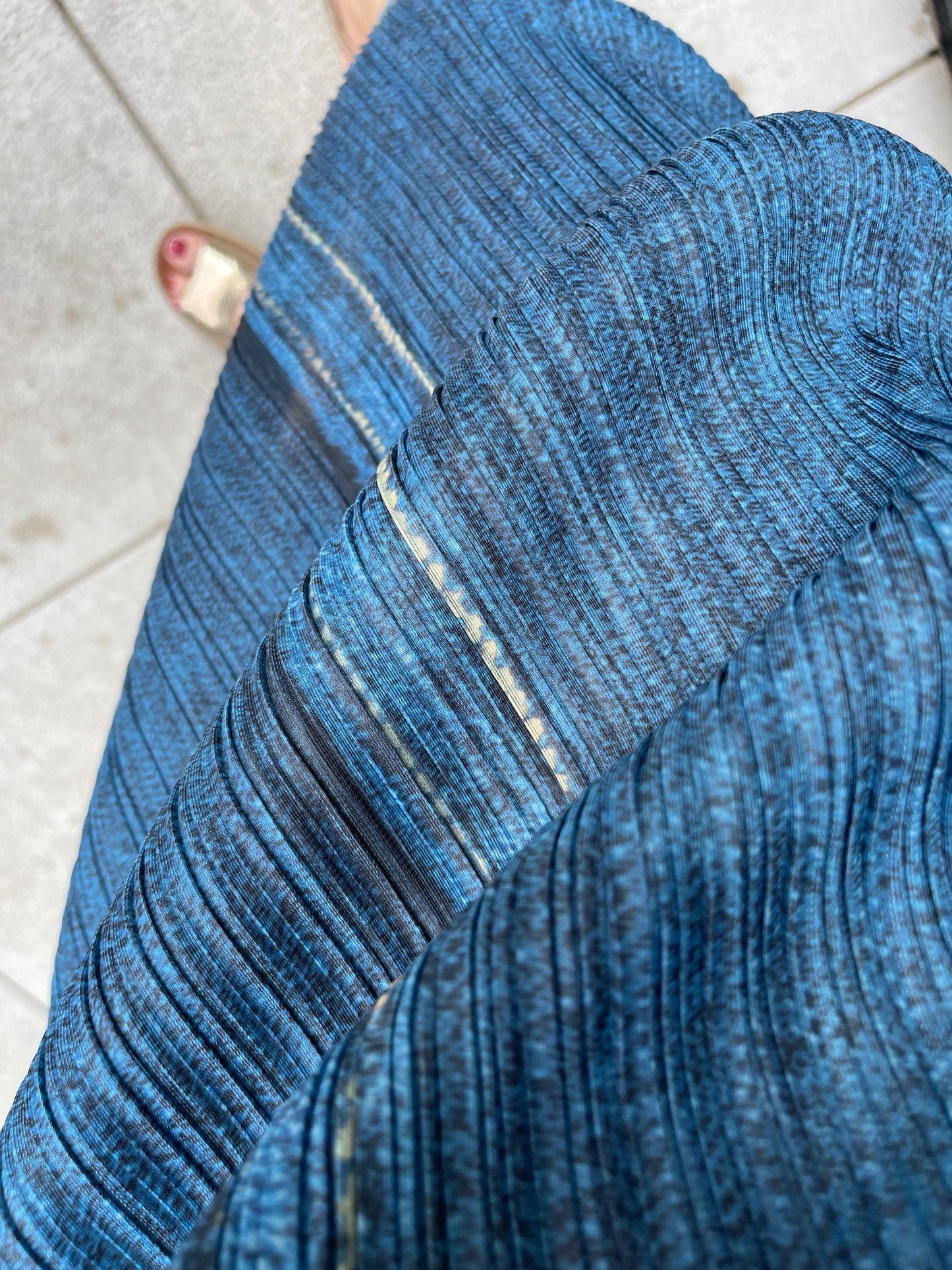 Pleats denim dress
