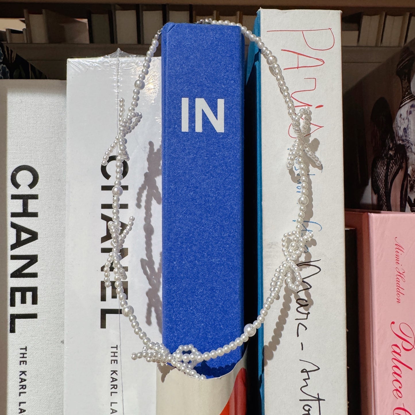 Choker Pearl bow Necklace