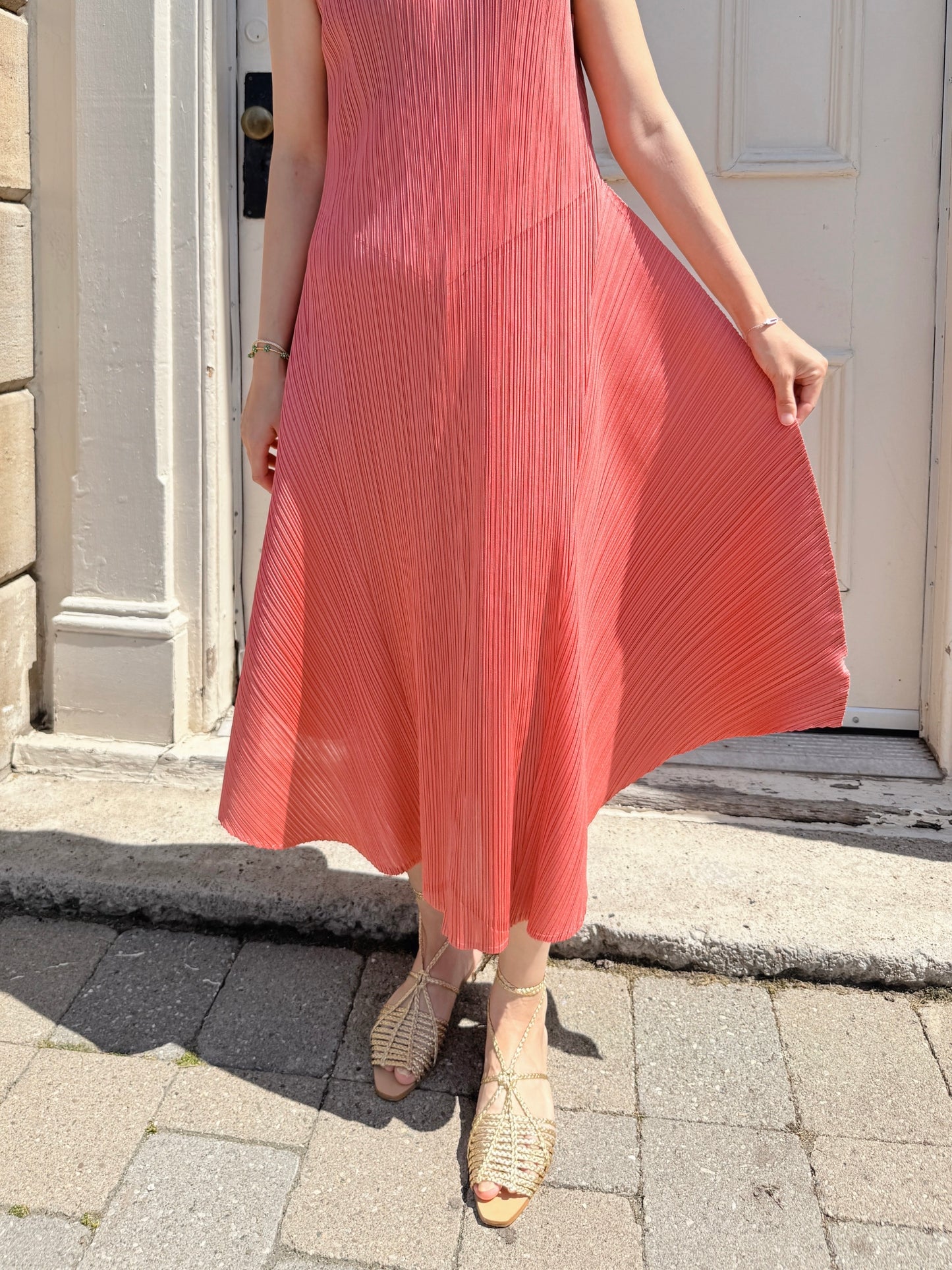Pleats balloon dress(black, ruby)