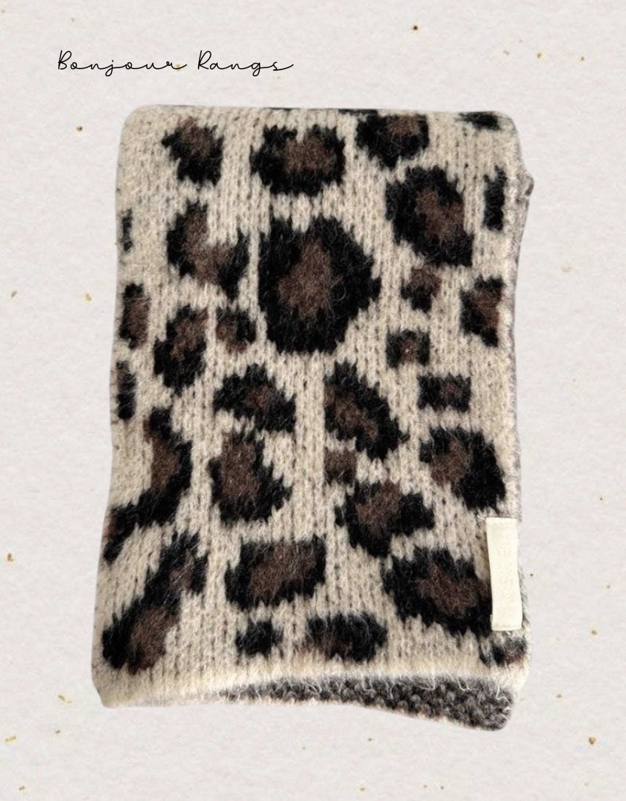 leopard print scarf (beige,brown)