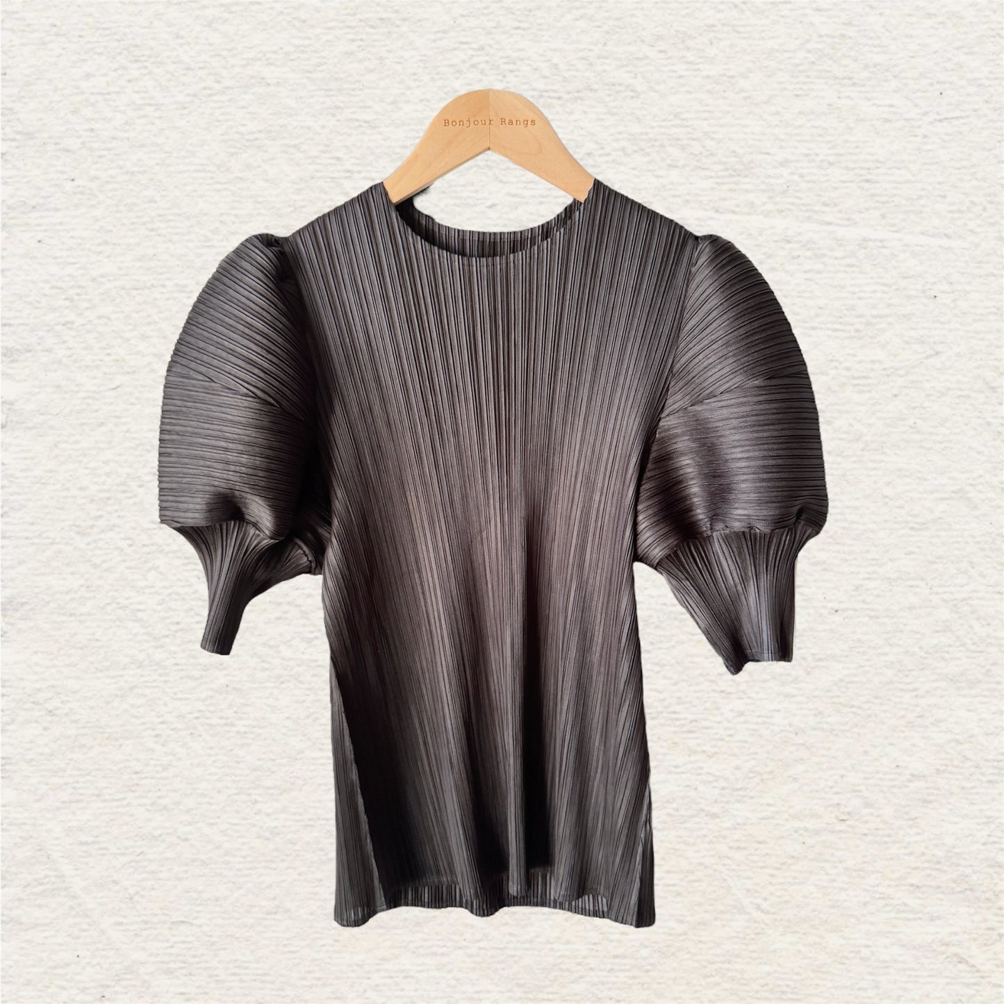 Pleats puff sleeves (pink,yellow,black)